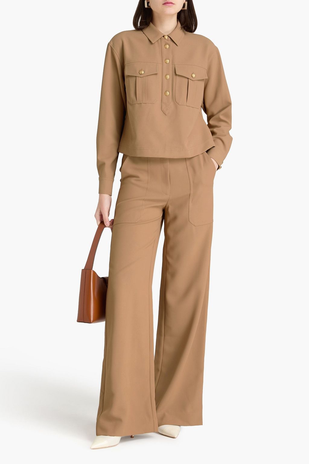 VERONICA BEARD Cole twill wide-leg pants
