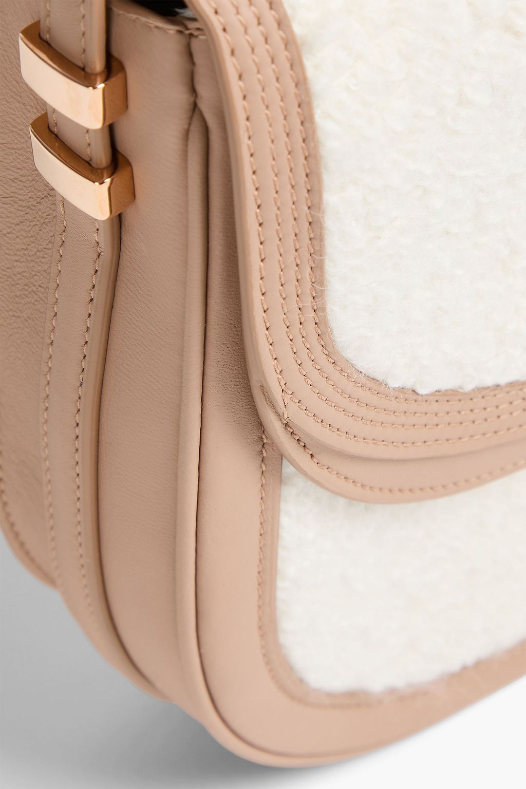 GABRIELA HEARST Tina leather-trimmed bouclé wool cross-body bag