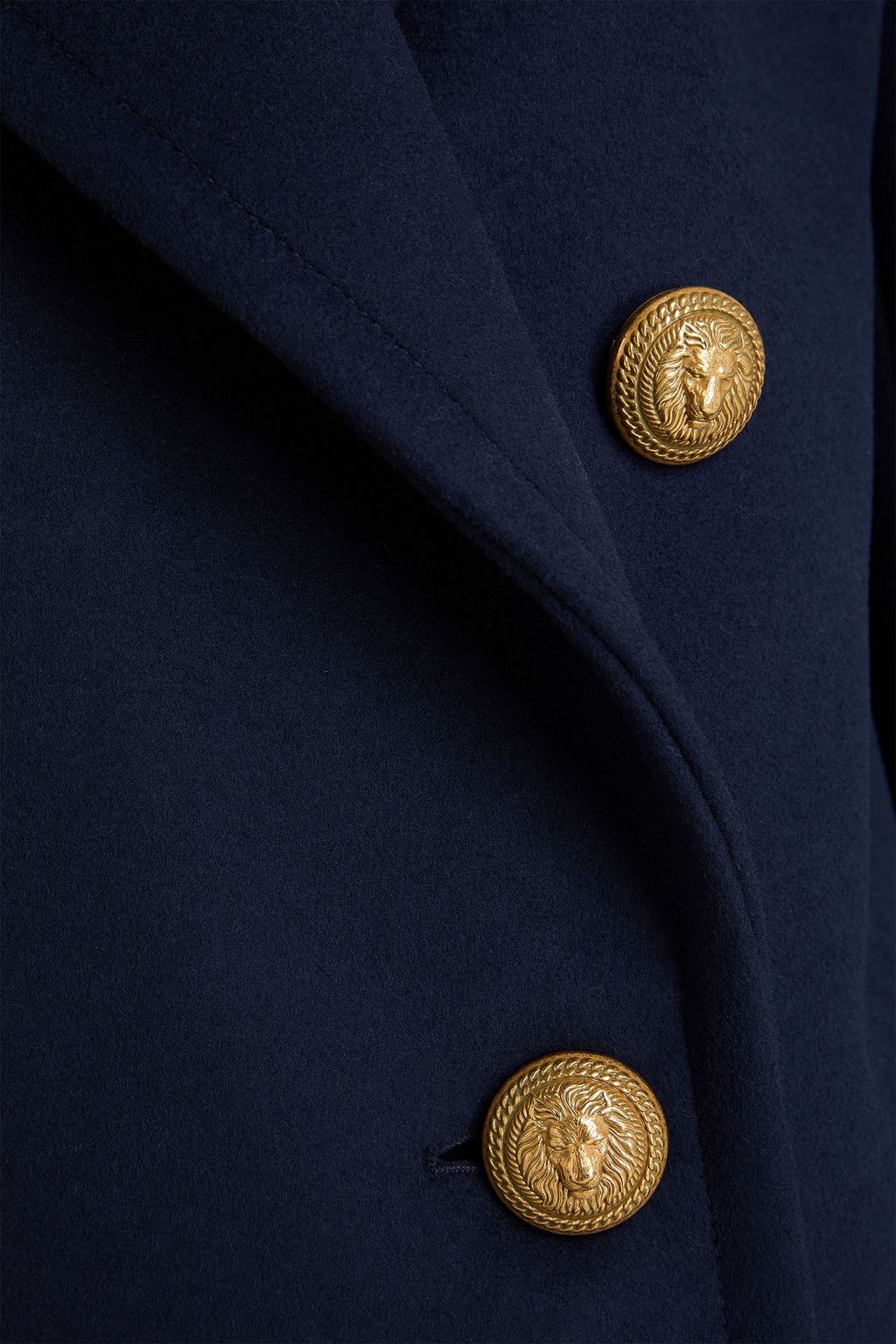 BALMAIN Double-breasted wool-felt coat