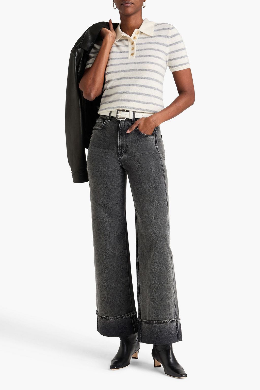 VERONICA BEARD Taylor high-rise wide-leg jeans