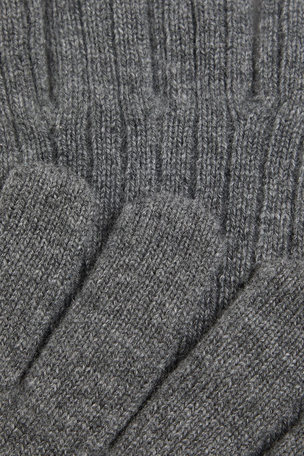 THOM BROWNE Striped cashmere gloves