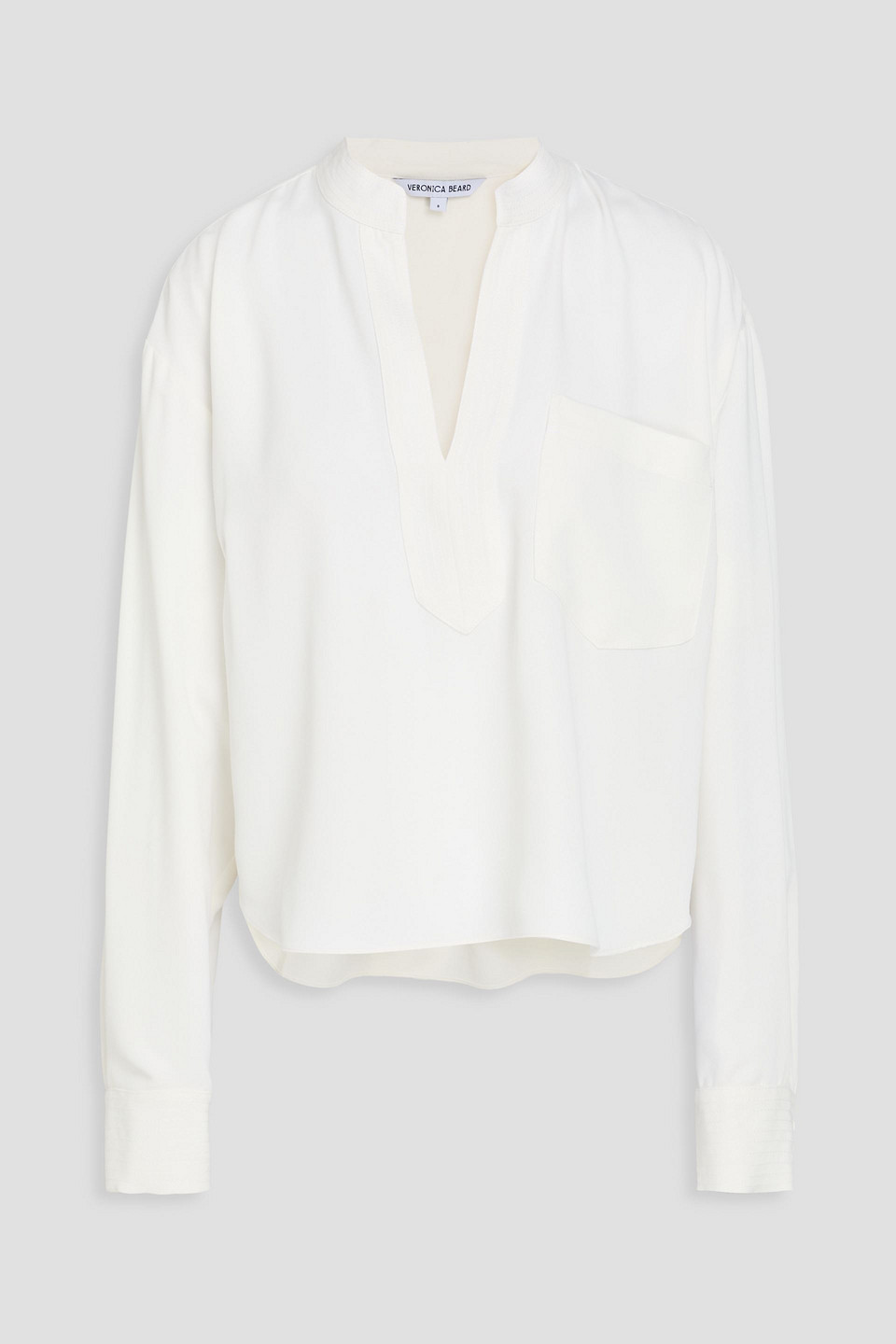 veronica beard - dean crepe top - white - us 2