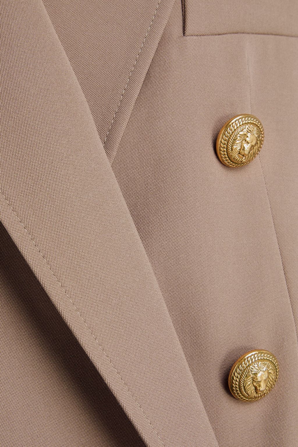 BALMAIN Double-breasted wool-crepe coat