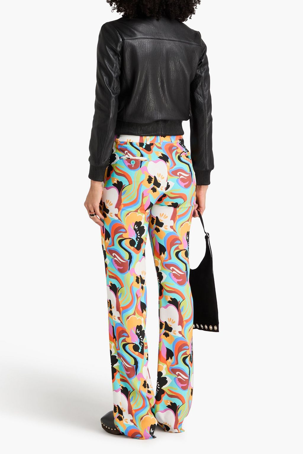 ETRO Floral-print crepe bootcut pants