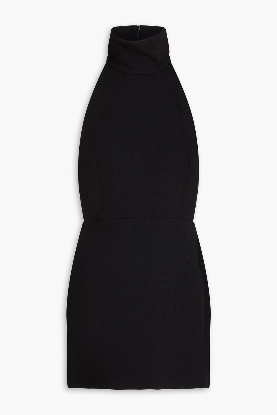 Alex Perry Crepe Halterneck Mini Dress In Black