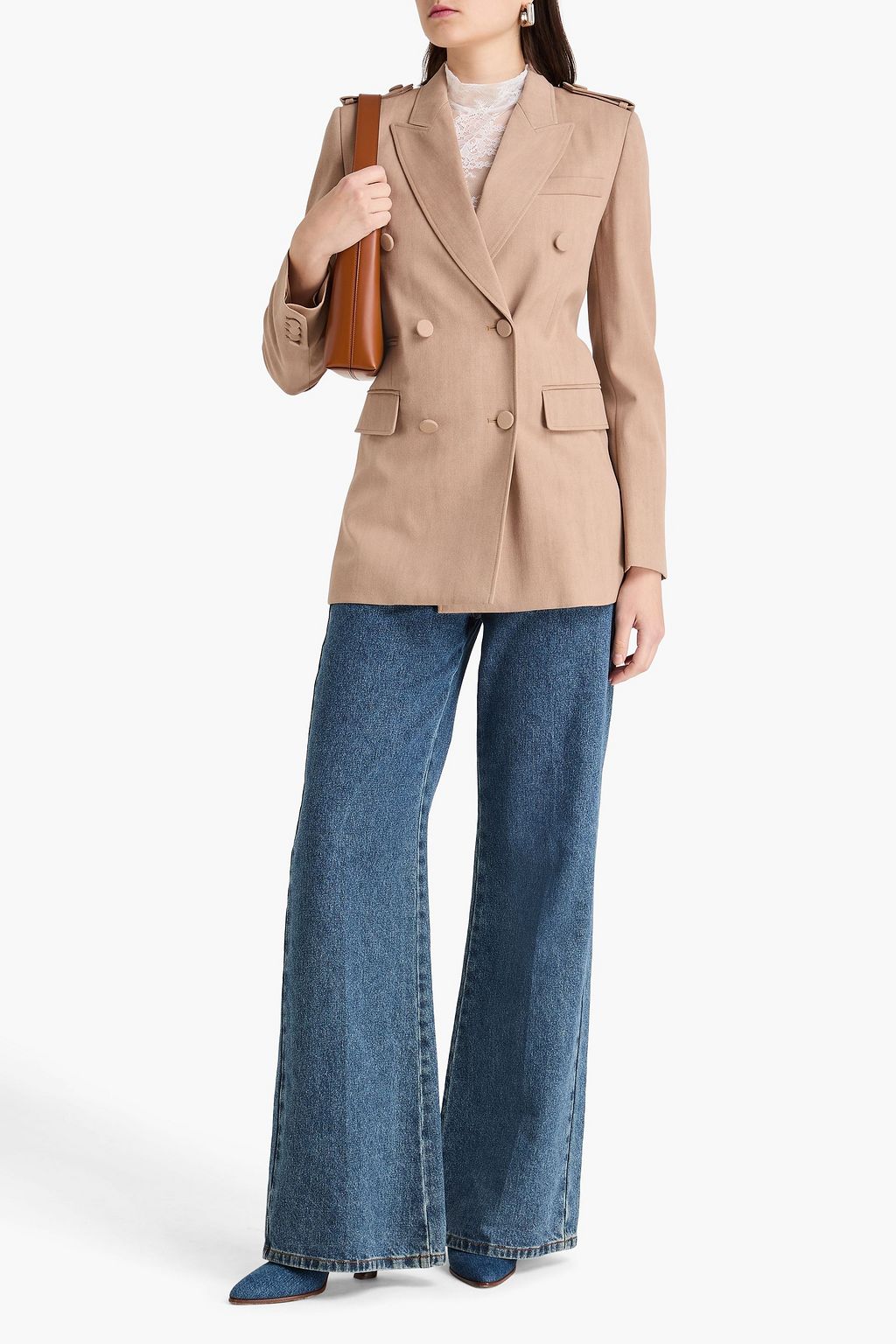 CHLOÉ Double-breasted wool-twill blazer