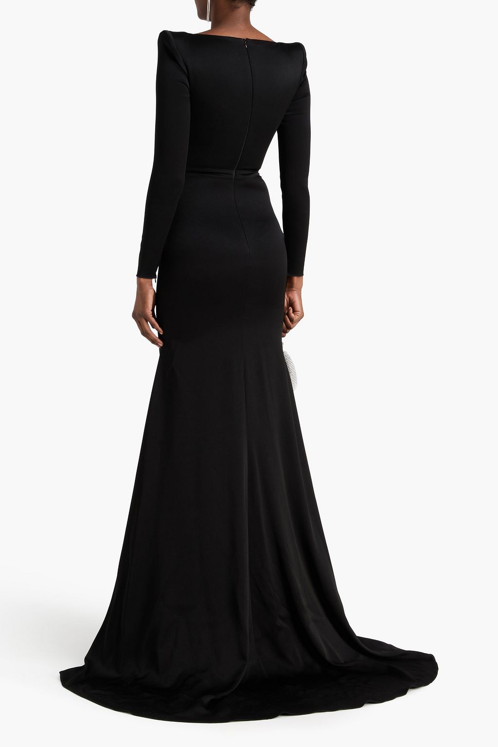 ALEX PERRY Wrap-effect satin-crepe gown
