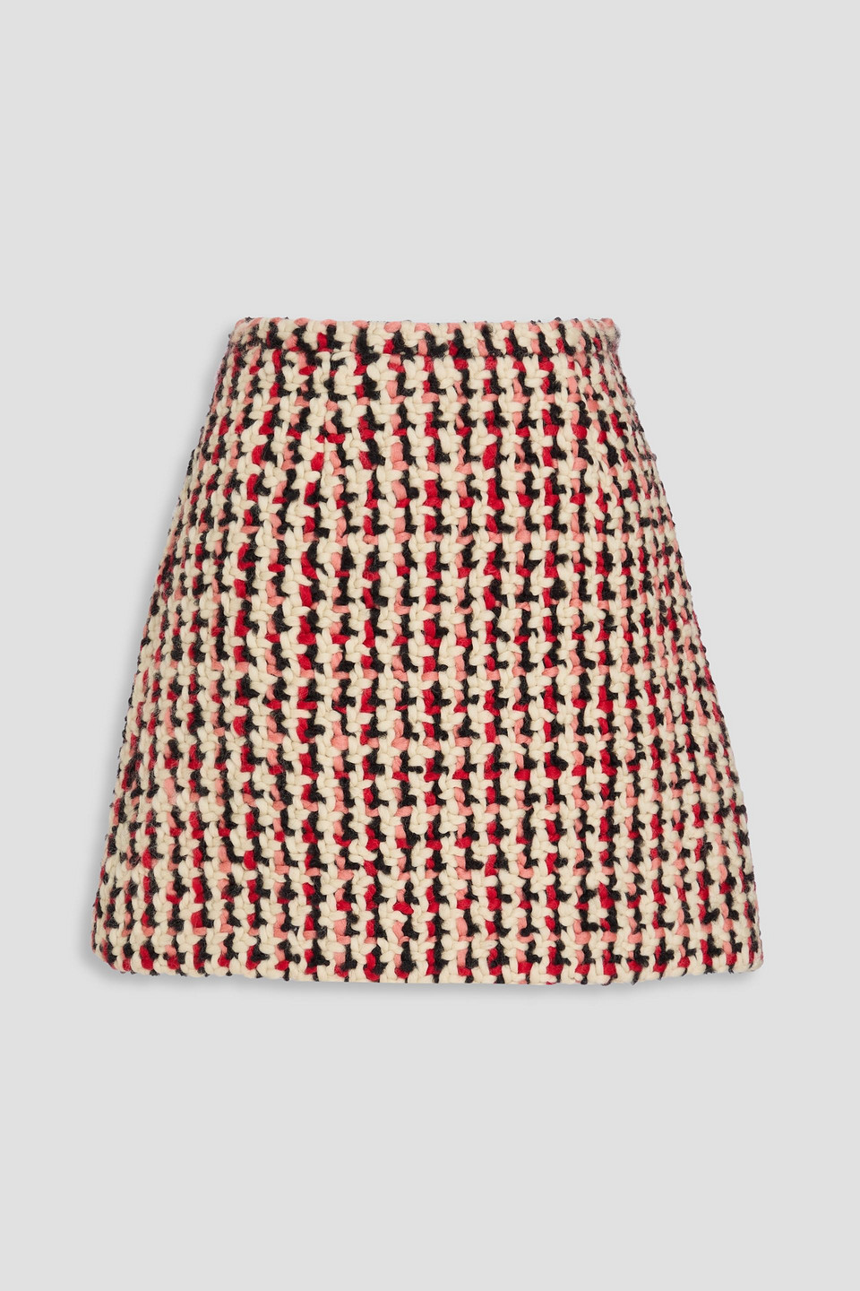Etro Wool-blend Mini Skirt In White