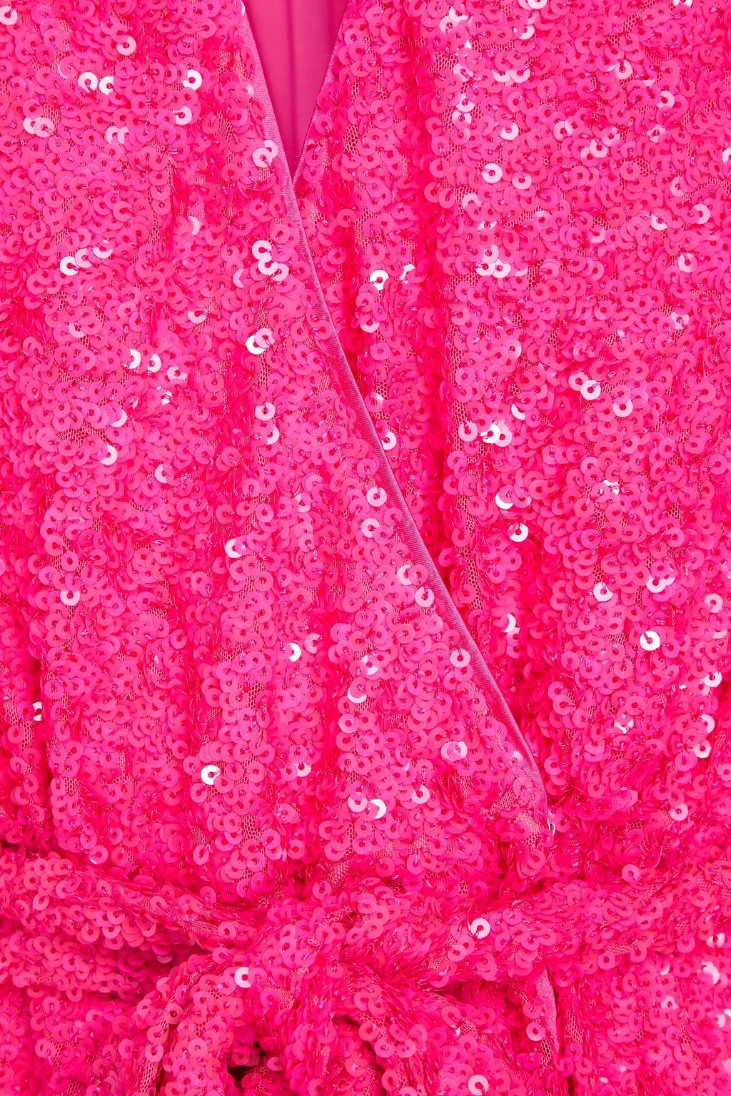 ROTATE BIRGER CHRISTENSEN 시퀸 장식 튤 미니 랩 드레스