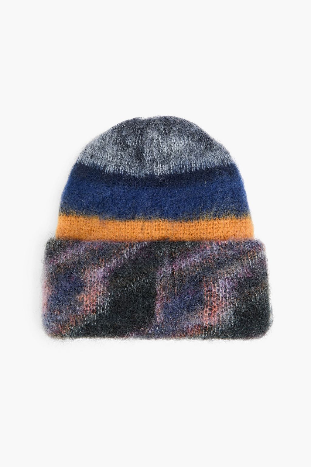MISSONI Striped mohair-blend beanie