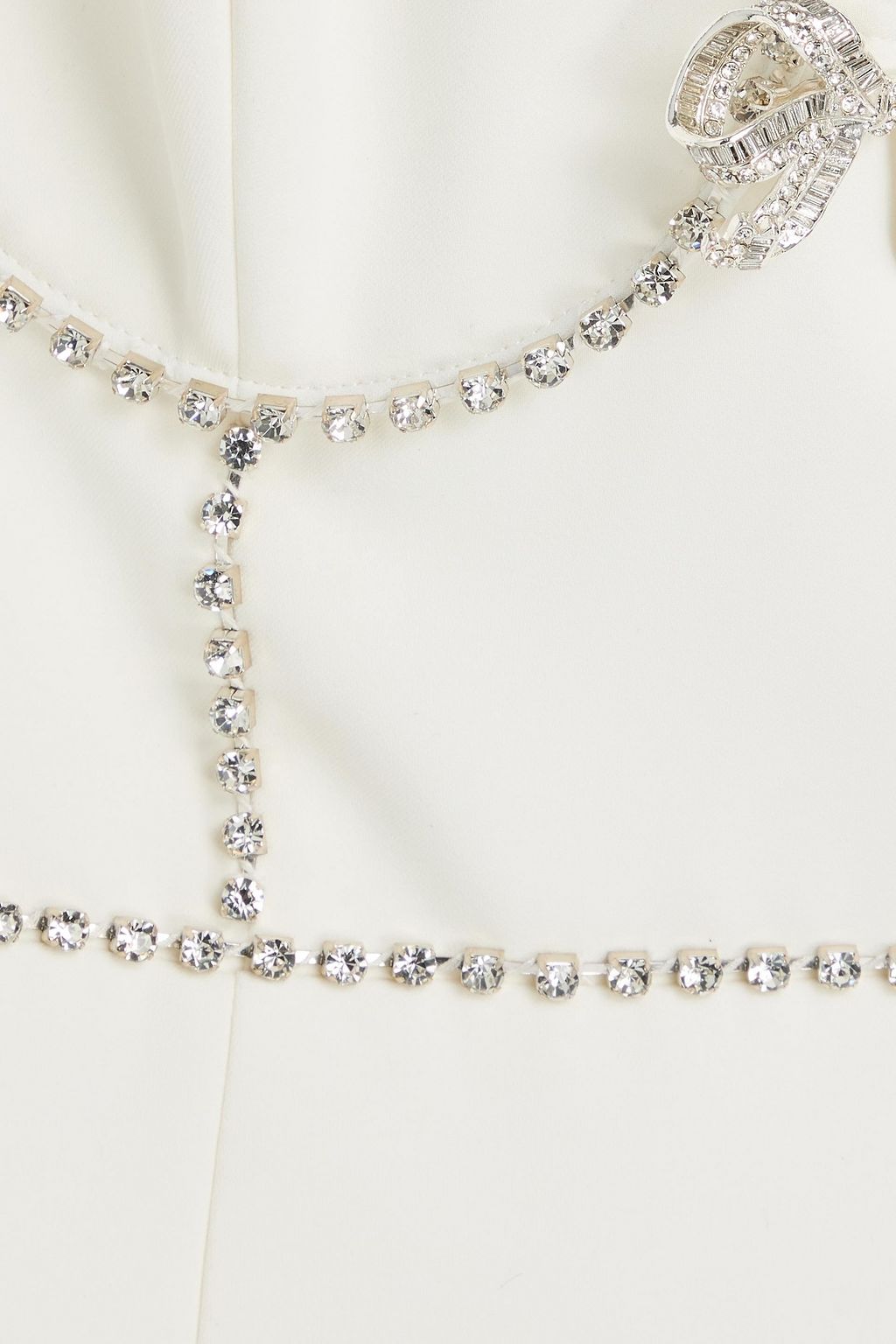 SELF-PORTRAIT Crystal-embellished crepe mini dress