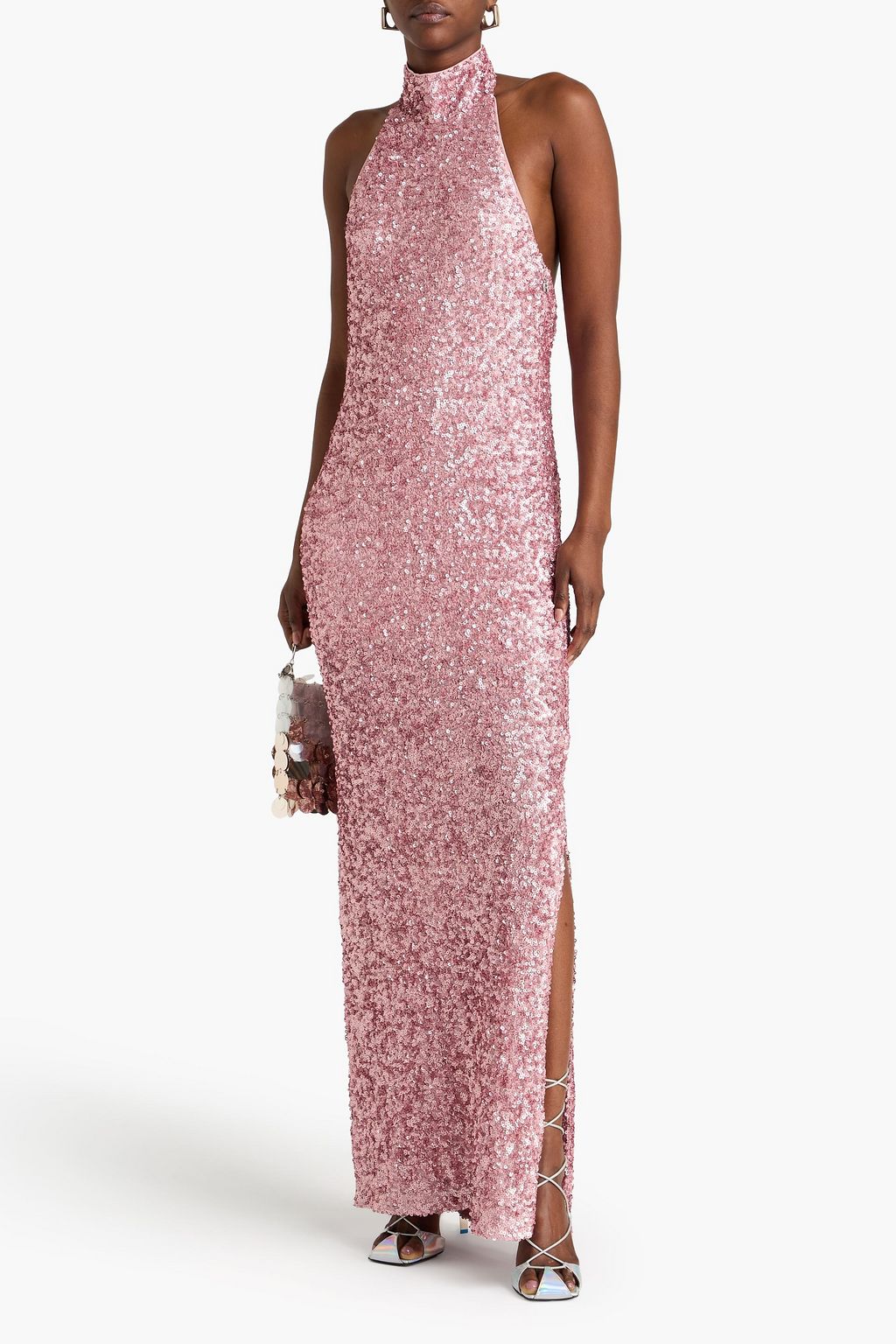 ROTATE BIRGER CHRISTENSEN Sequined stretch-mesh maxi dress