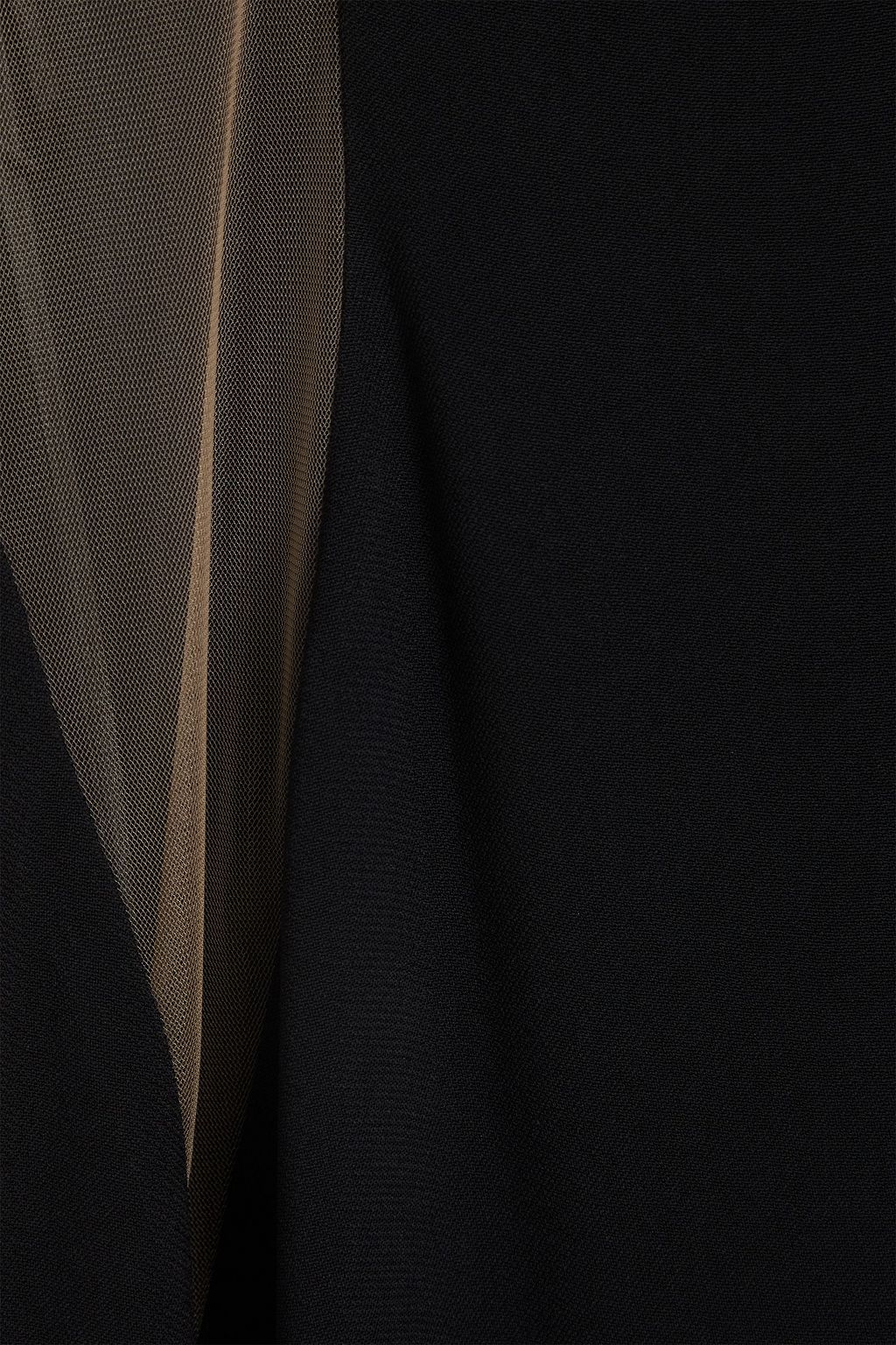 STELLA MCCARTNEY فستان سهرة من الكريب بقِطع محاكة بجانب بعضها البعض من قماش التول