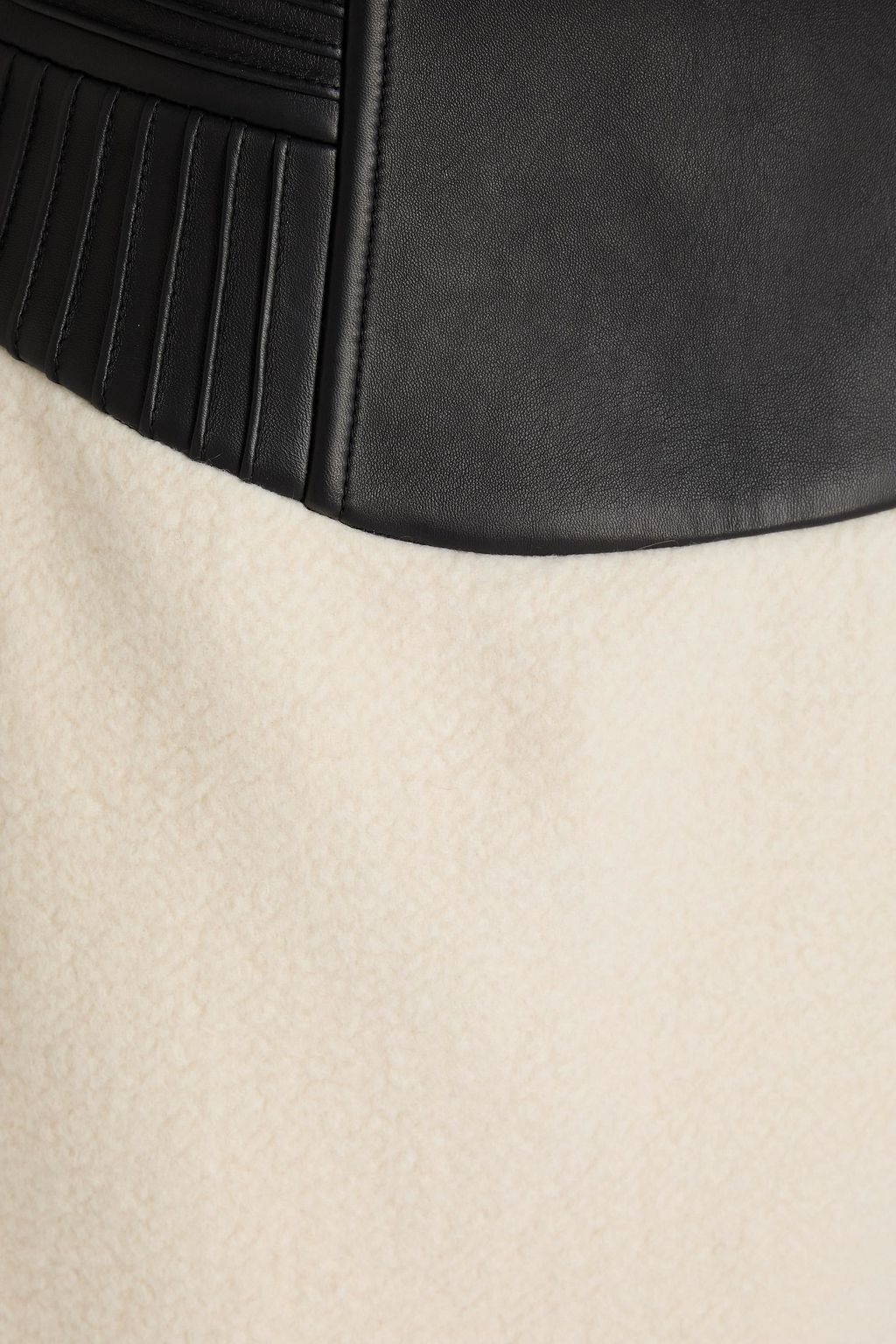 GABRIELA HEARST Felix leather-trimmed cashmere skirt