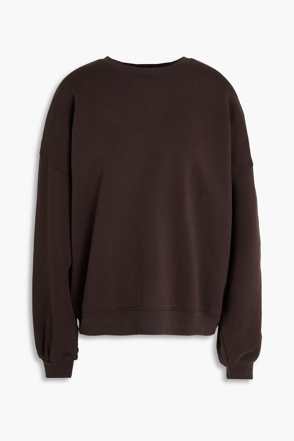Frame The Travel Cotton-blend Fleece Sweatshirt In Brown