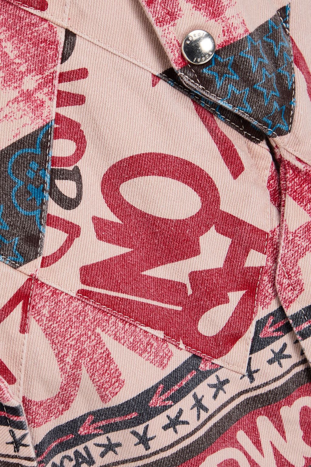 SACAI Printed denim jacket