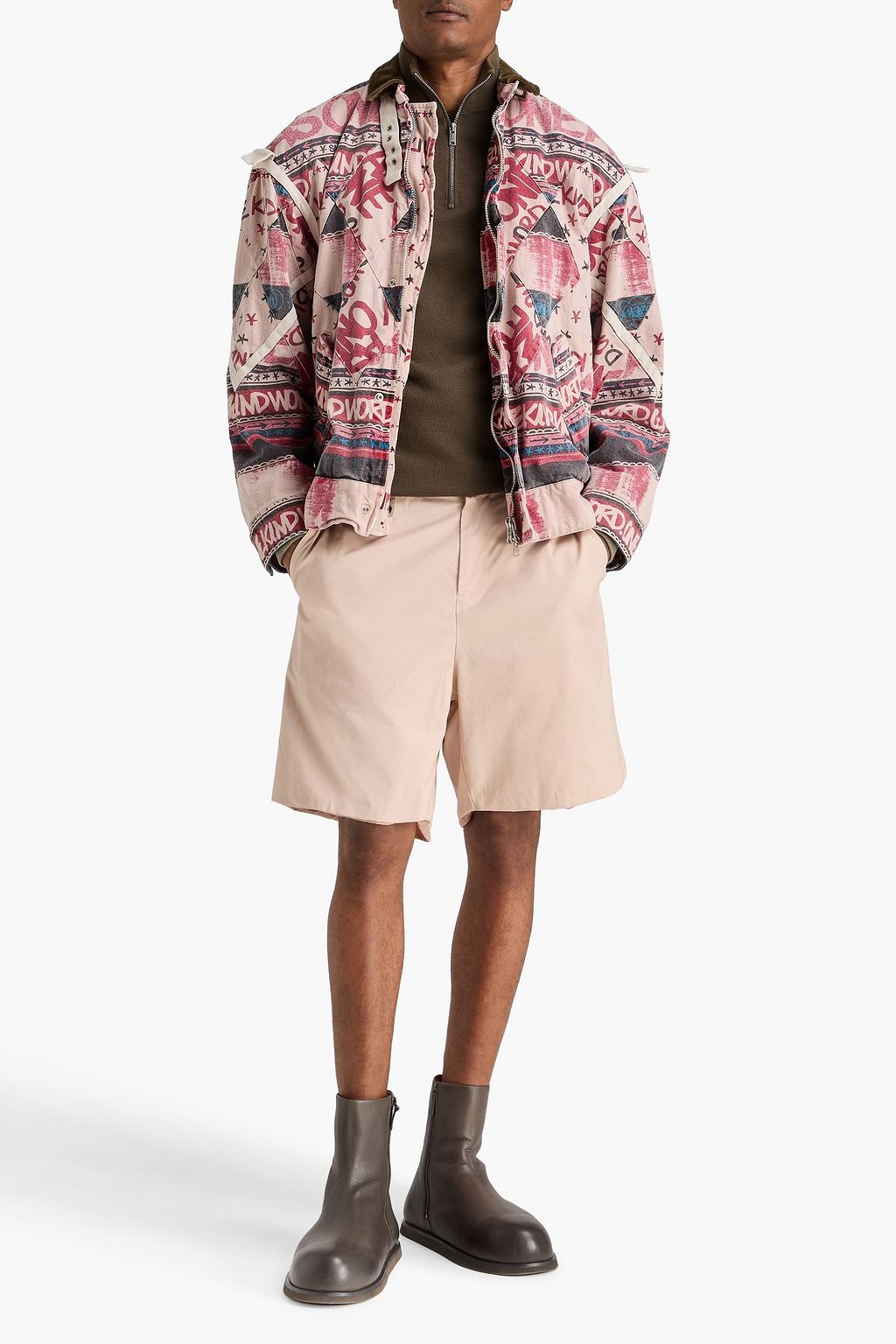 SACAI Printed denim jacket
