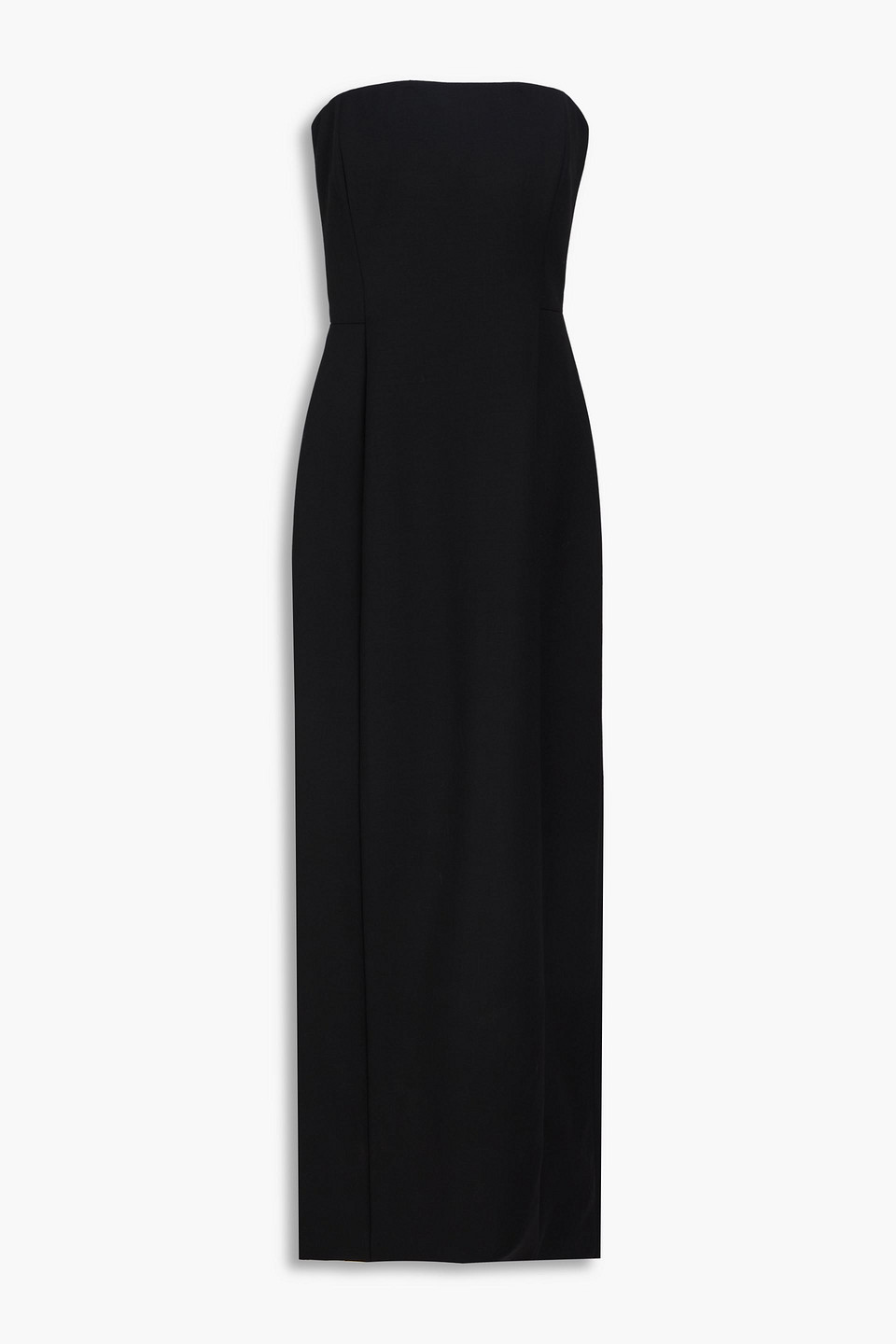 estrella maxi dress in black Gabriela Hearst Estrella Strapless Wool-crepe Maxi Dress In Black