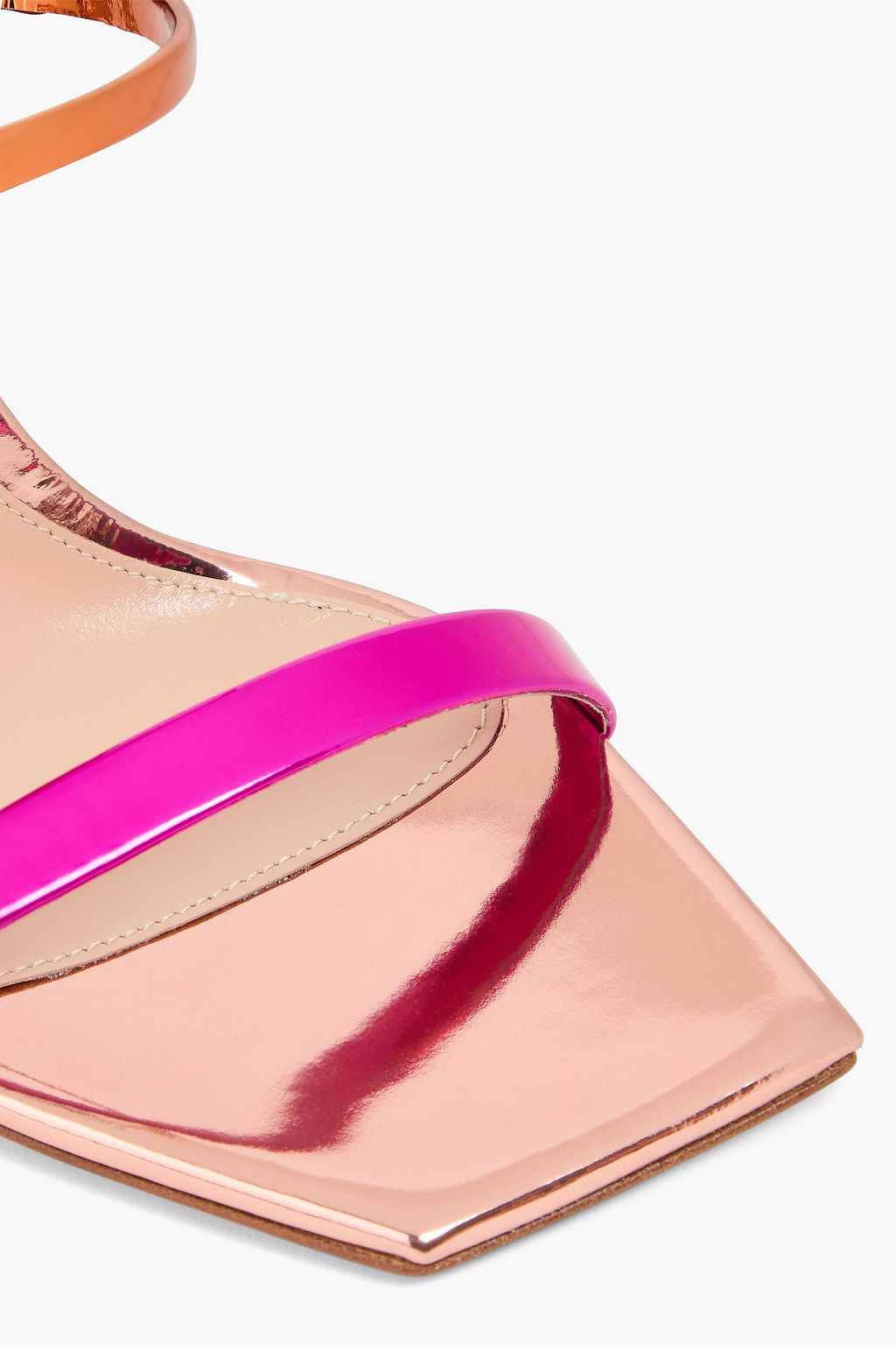 GIANVITO ROSSI Metallic patent-leather sandals