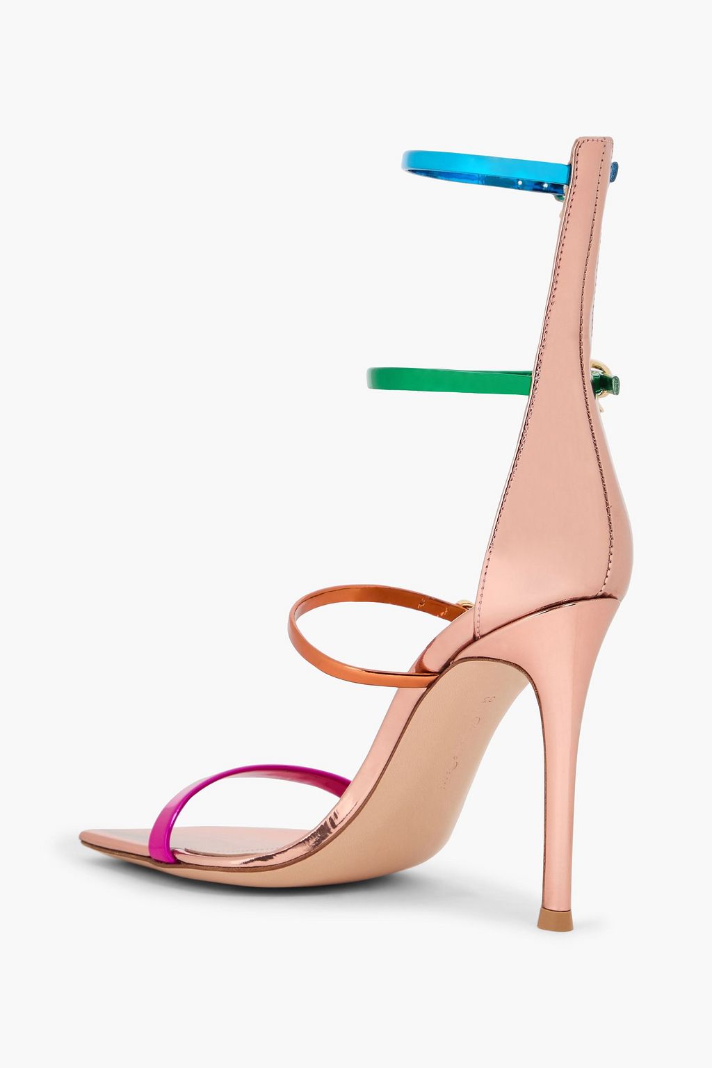 GIANVITO ROSSI Metallic patent-leather sandals