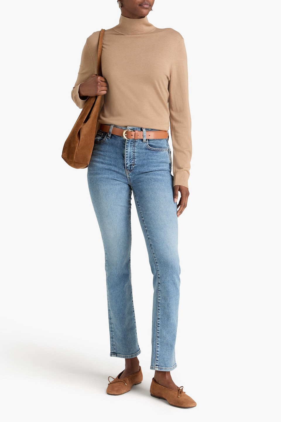 Frame The Pencil High-rise Slim-leg Jeans In Multi
