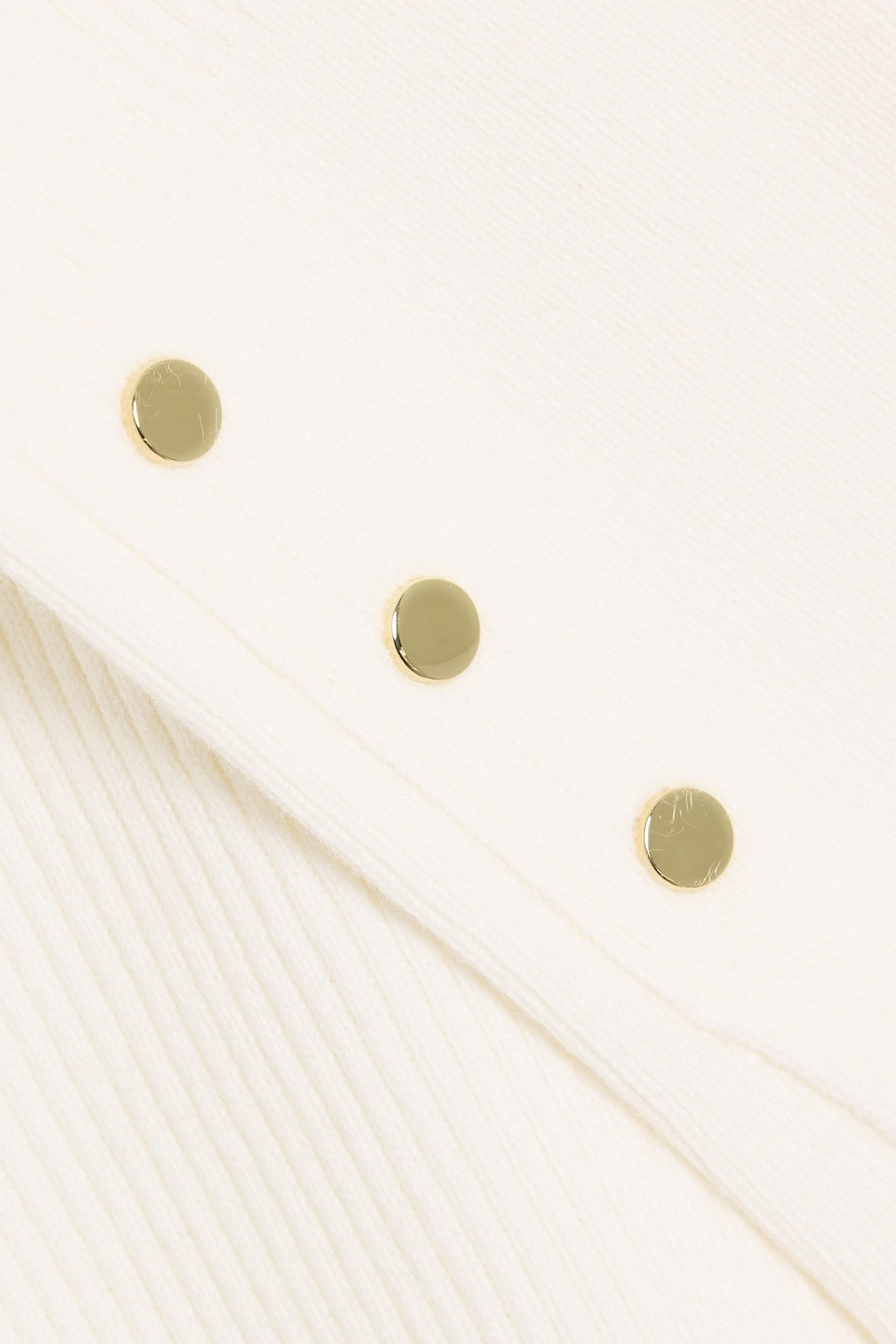 Derek Lam 10 Crosby Kassandra Ribbed-knit Mock-neck Sweater In White