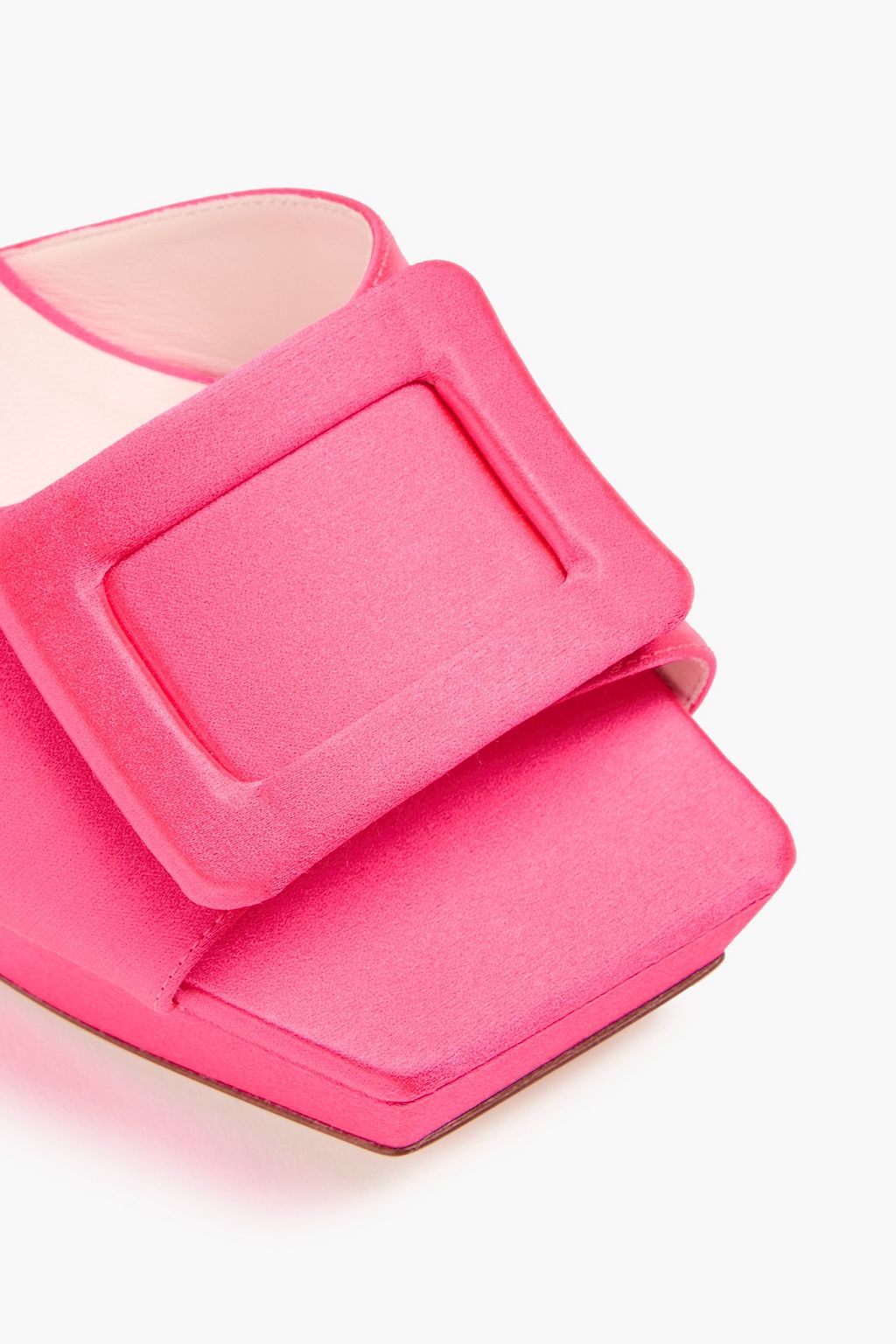 ROGER VIVIER 버클 장식 새틴 플랫폼 샌들