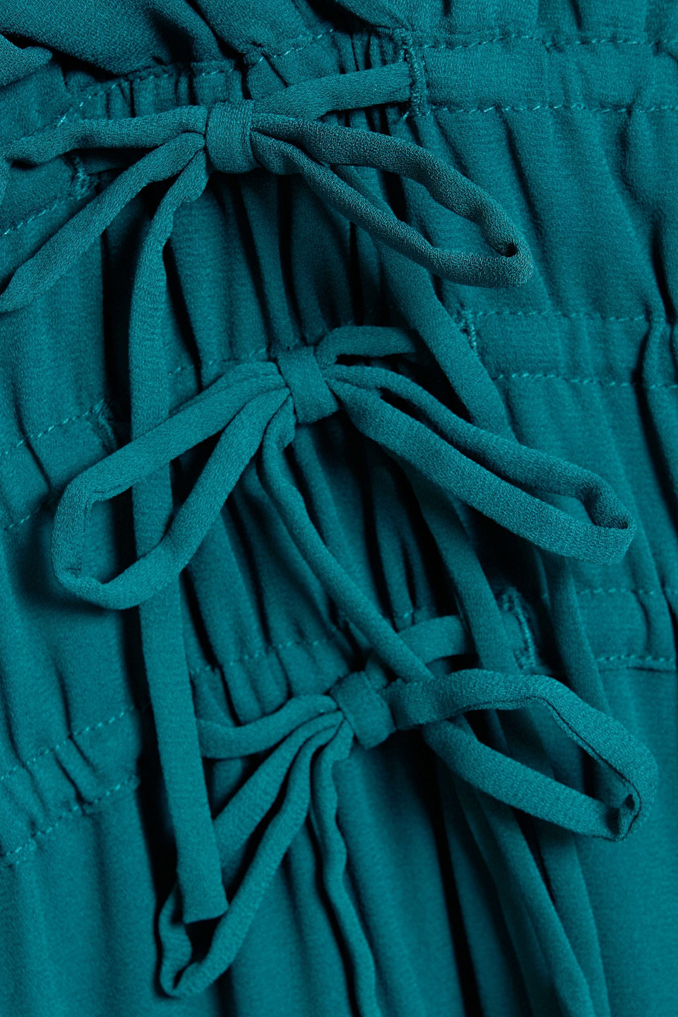 Derek Lam 10 Crosby Elsa Tiered Crepe De Chine Midi Dress In Green