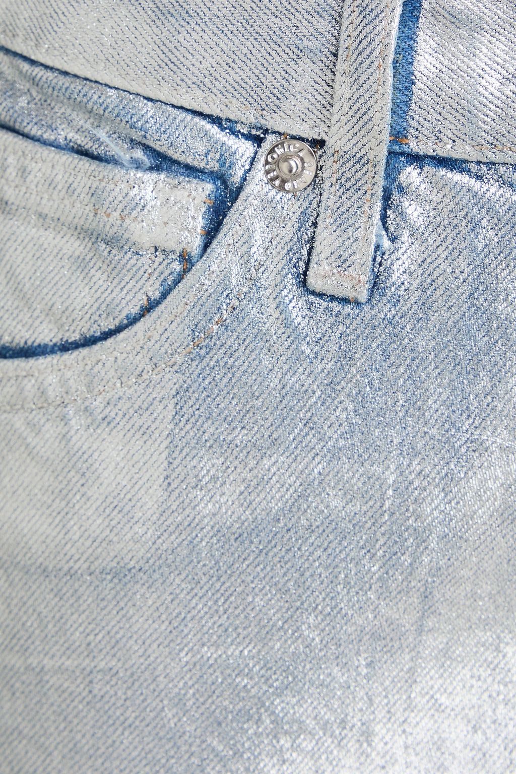 VERONICA BEARD Daniela coated high-rise straight-leg jeans