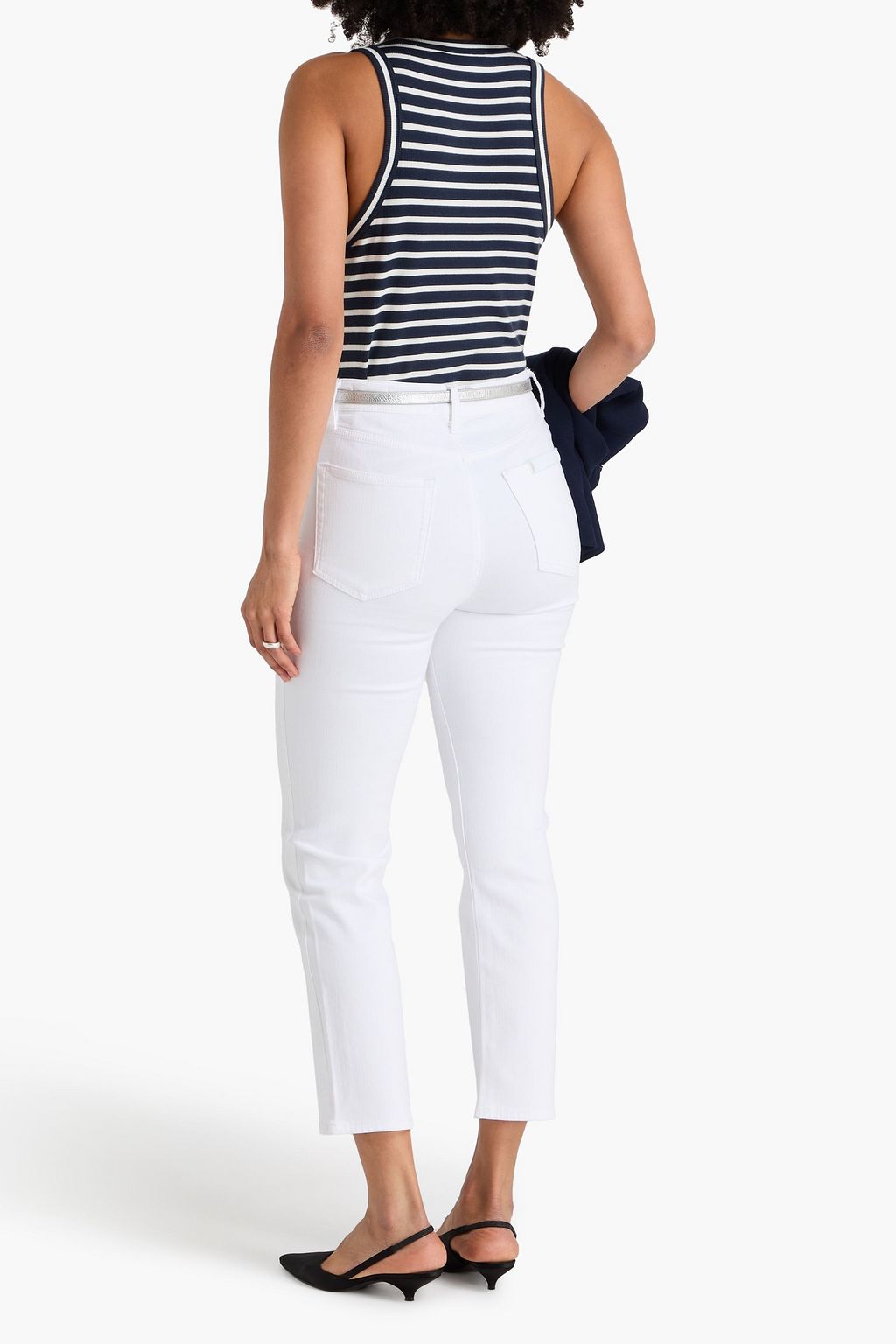 FRAME The Pencil cropped high-rise straight-leg jeans