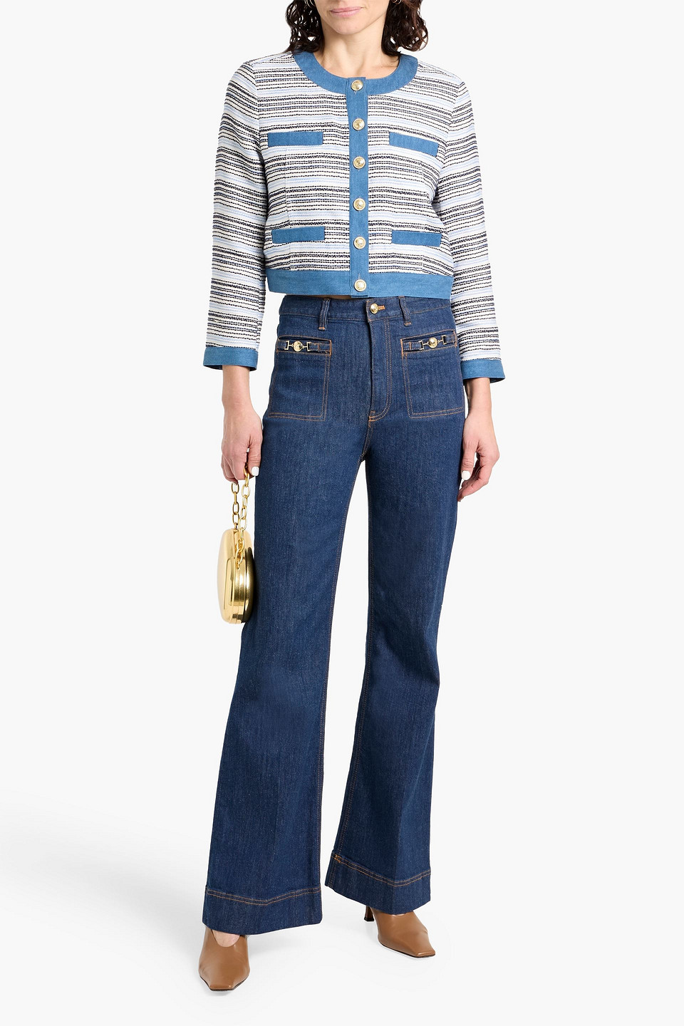 Derek Lam 10 Crosby Brandi High-rise Flared Jeans In Blue