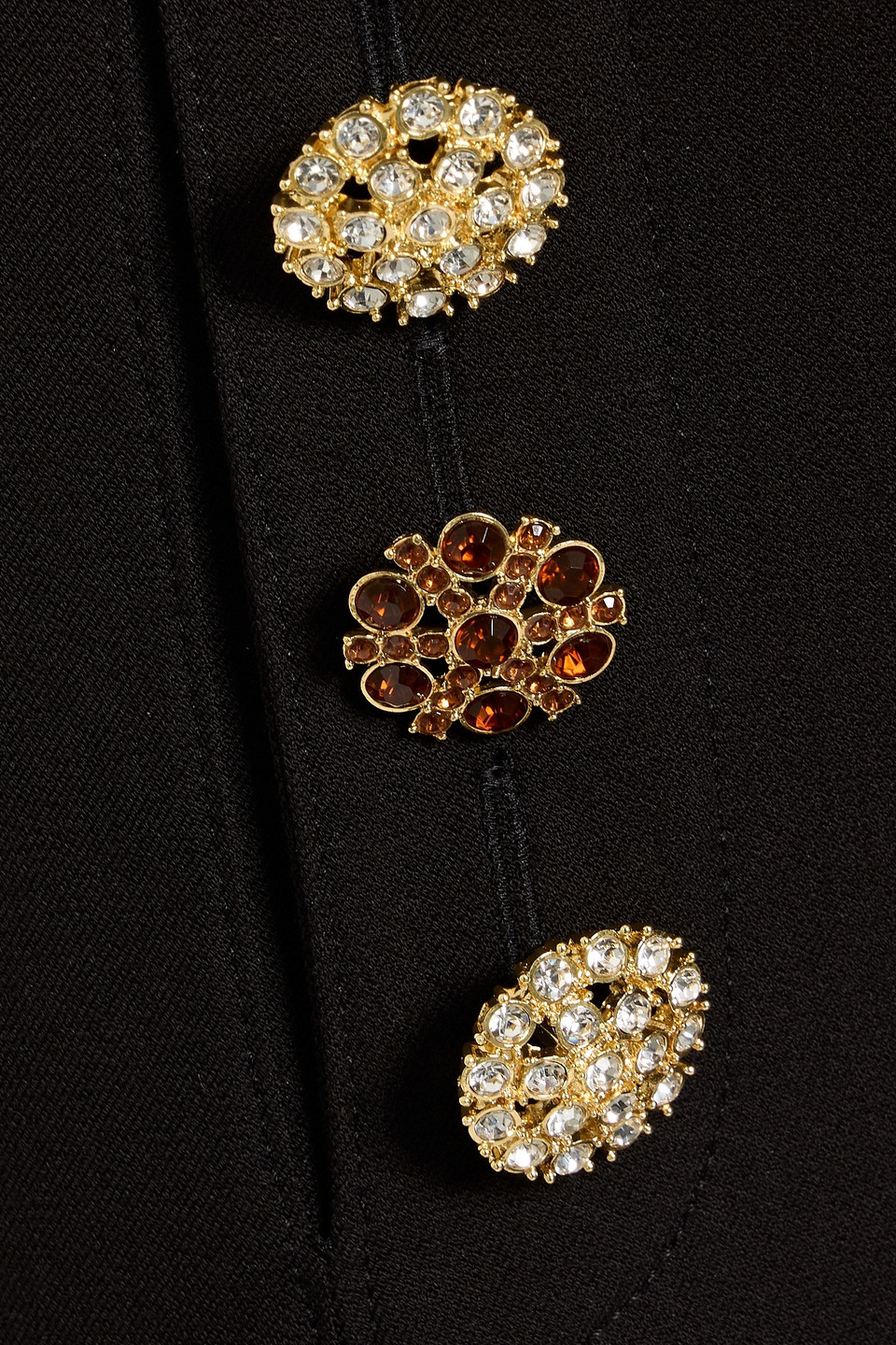 Derek Lam 10 Crosby Robertson Embellished Cotton-blend Twill Flared Pants In Black