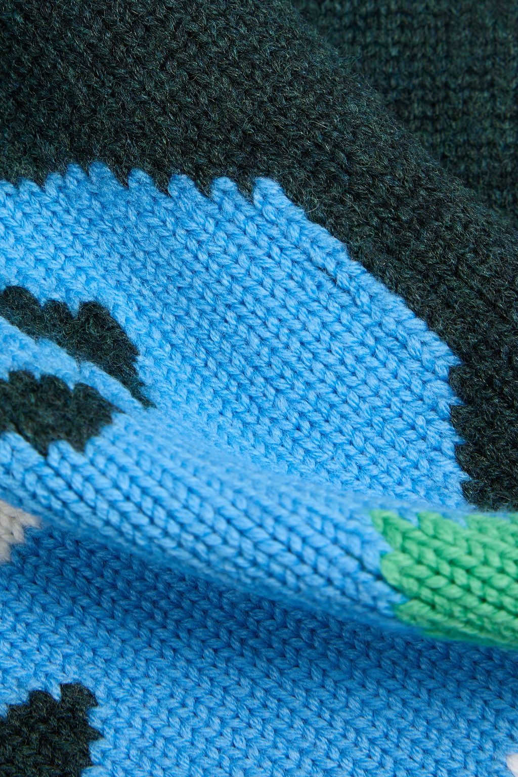 JW ANDERSON Intarsia merino wool scarf