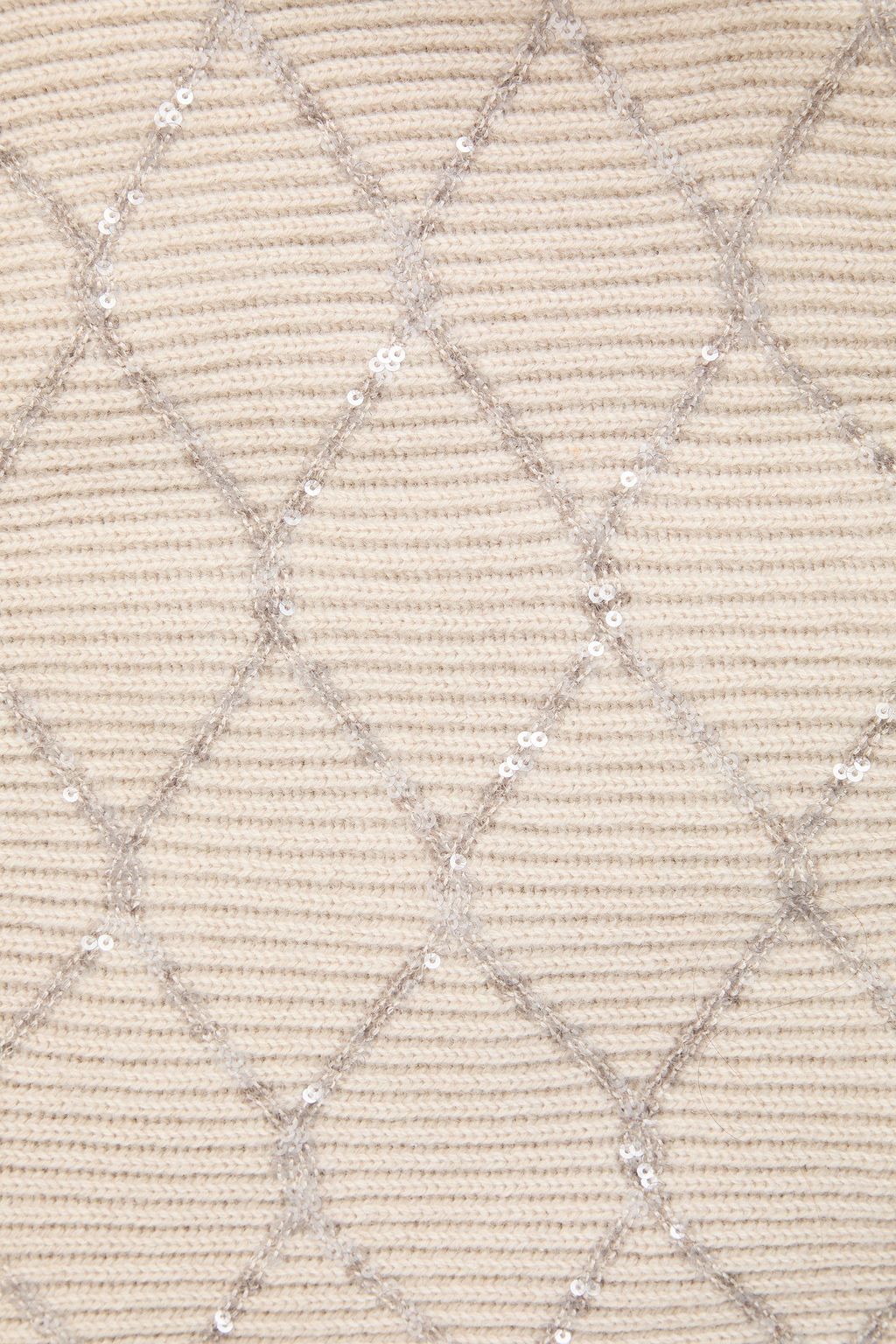 BRUNELLO CUCINELLI Sequin-embellished ribbed cashmere balaclava