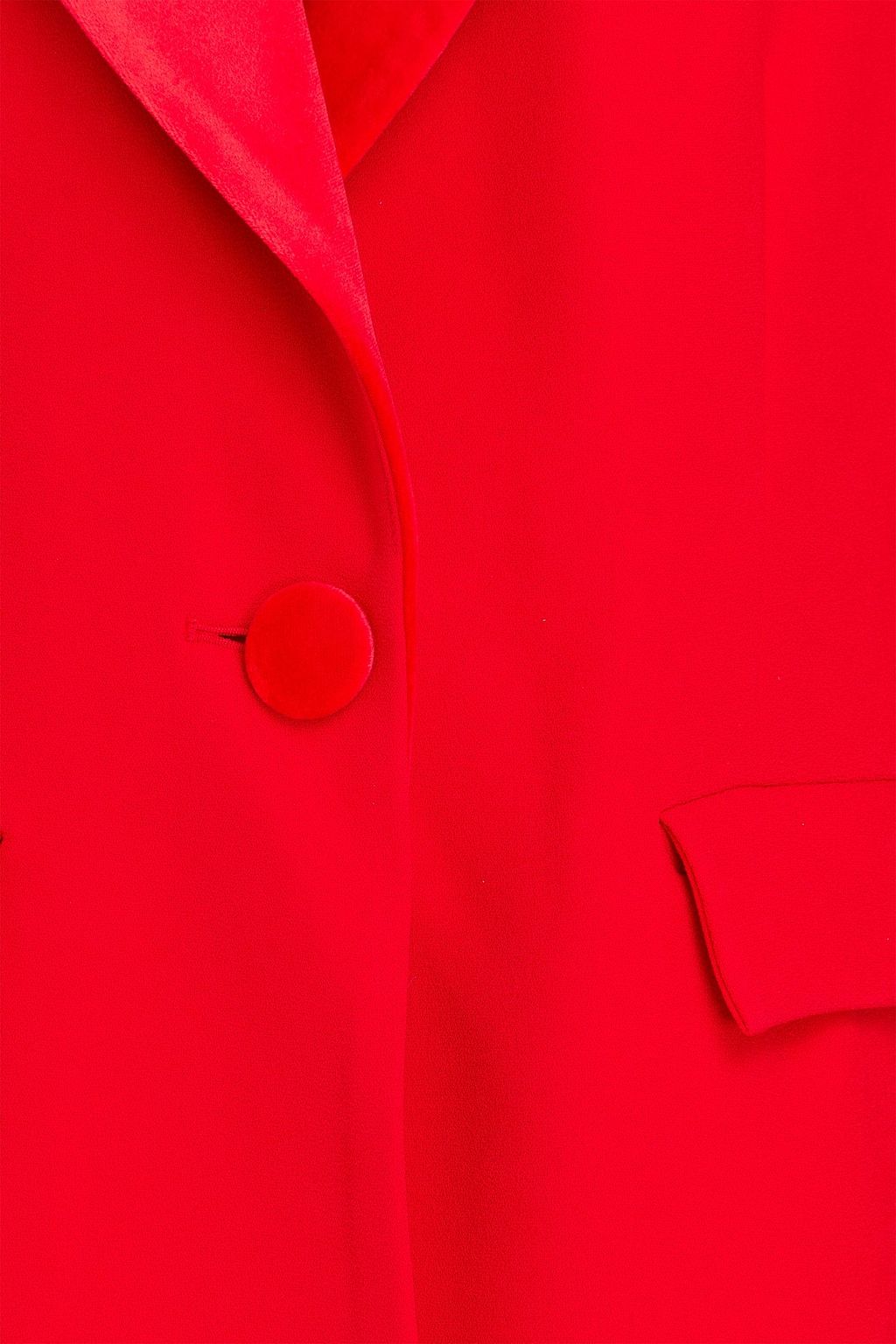 ALEX PERRY Velvet-trimmed crepe blazer