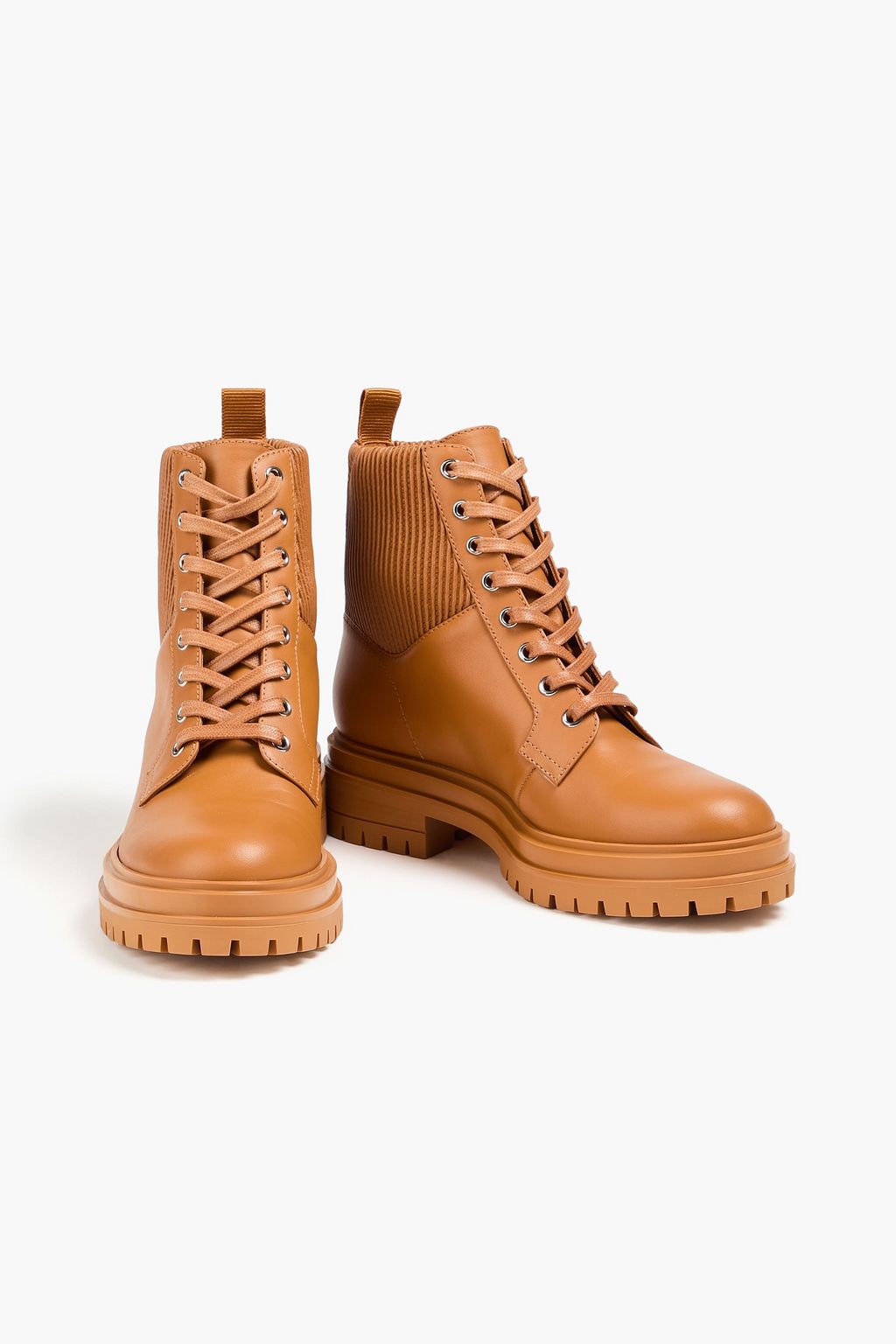 GIANVITO ROSSI Maris leather combat boots