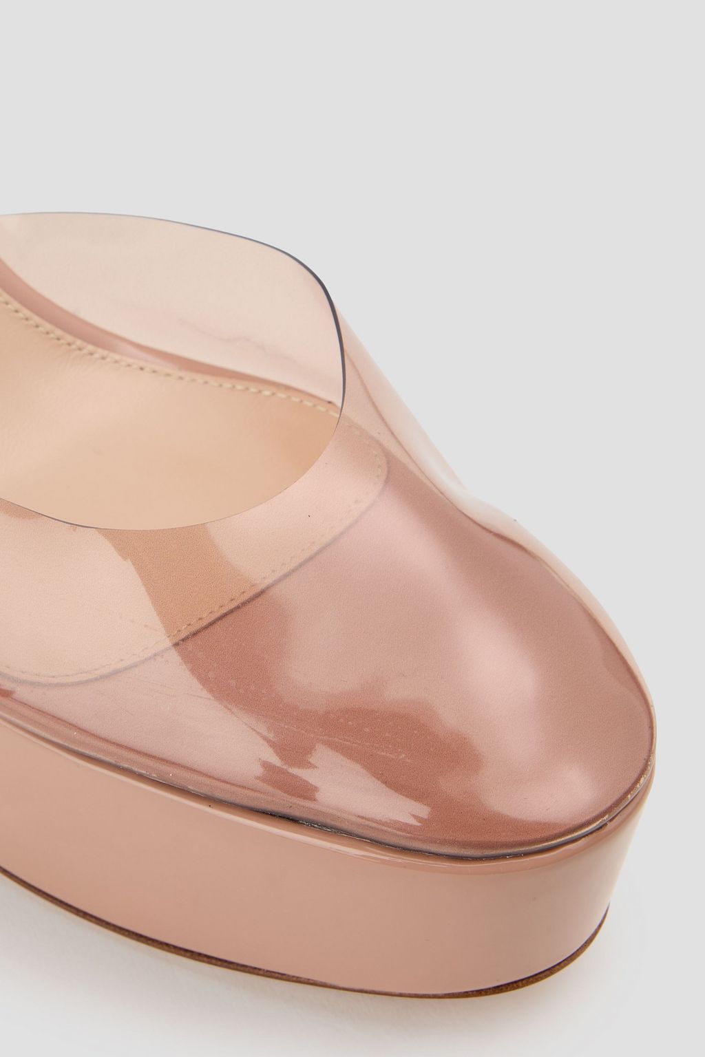 GIANVITO ROSSI Dua PVC and leather platform pumps