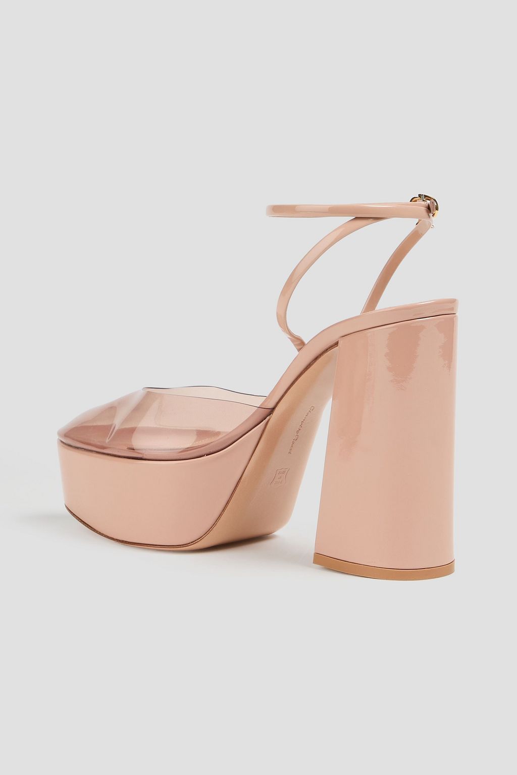 GIANVITO ROSSI Dua PVC and leather platform pumps