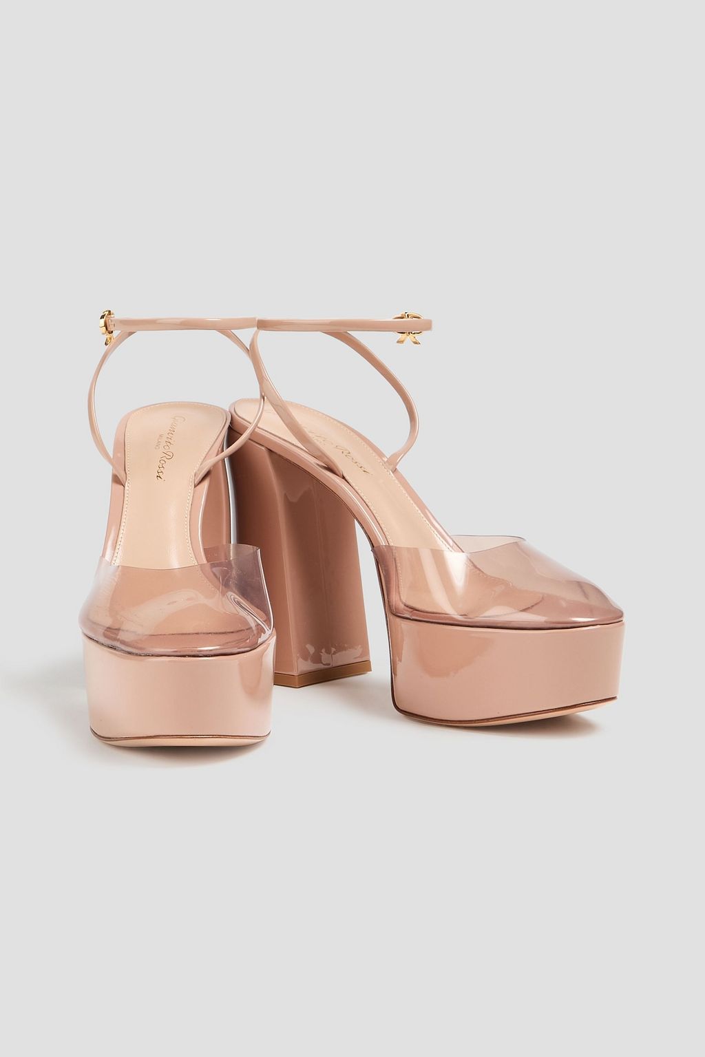 GIANVITO ROSSI Dua PVC and leather platform pumps