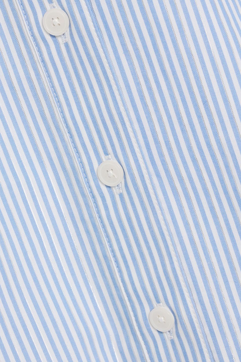 DEREK LAM 10 CROSBY Estrella metallic striped cotton-blend poplin shirt