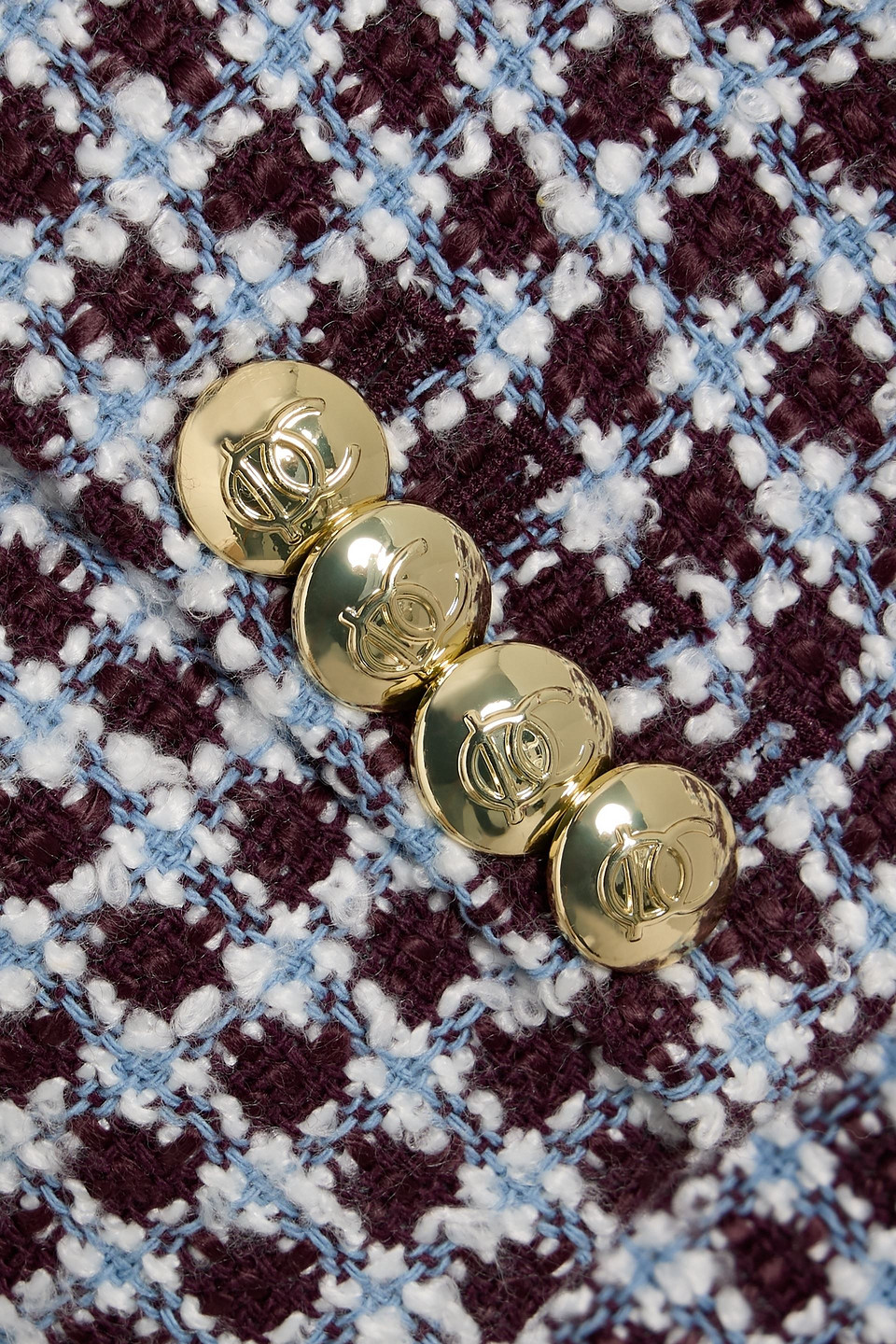 Derek Lam 10 Crosby Ralph Ruched Cotton-blend Tweed Blazer In Brown