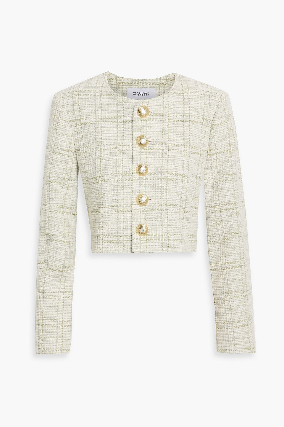 Derek Lam 10 Crosby Juliette Cropped Tweed Jacket In Neutral