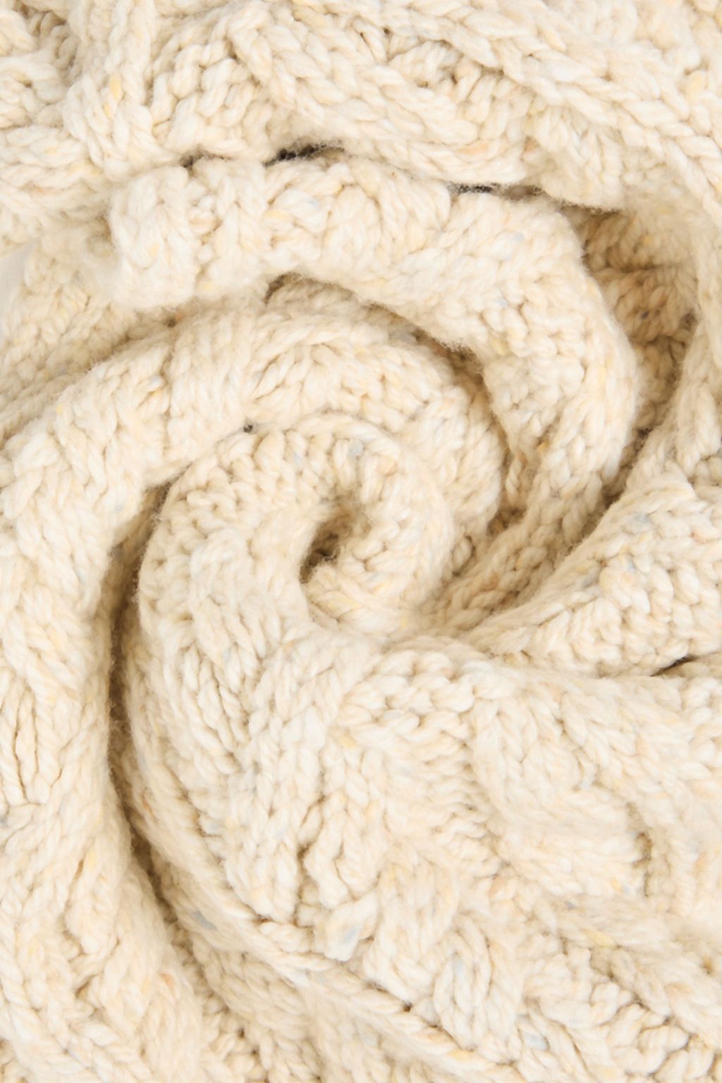 JIL SANDER+ Donegal cable-knit wool scarf