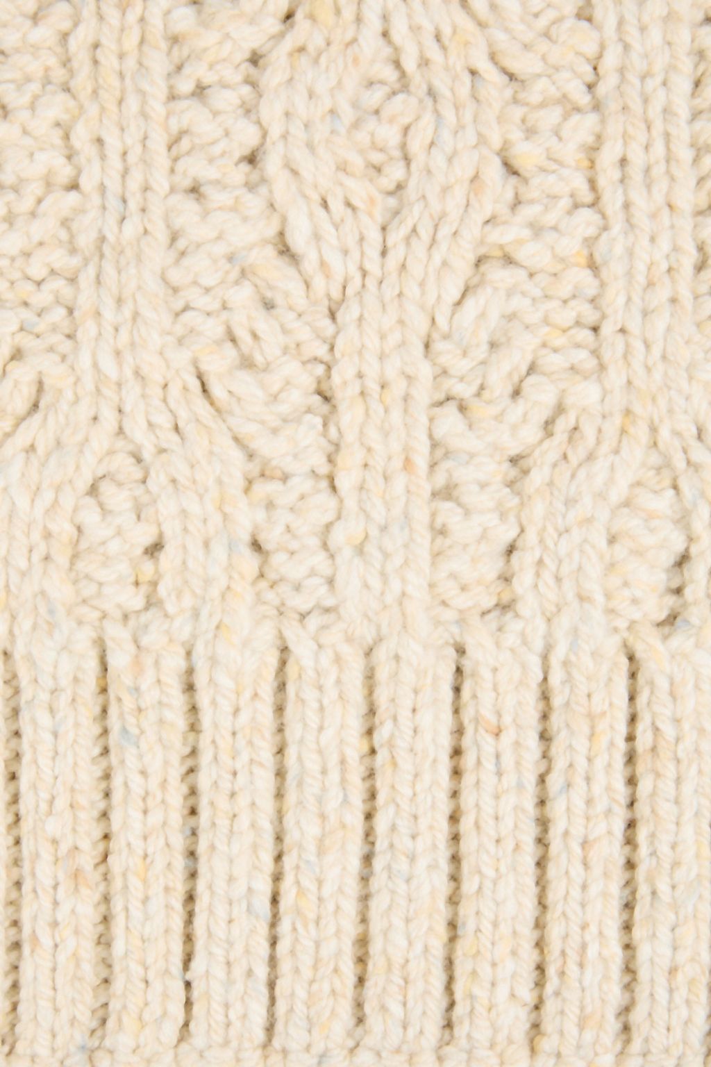 JIL SANDER+ Donegal cable-knit wool scarf