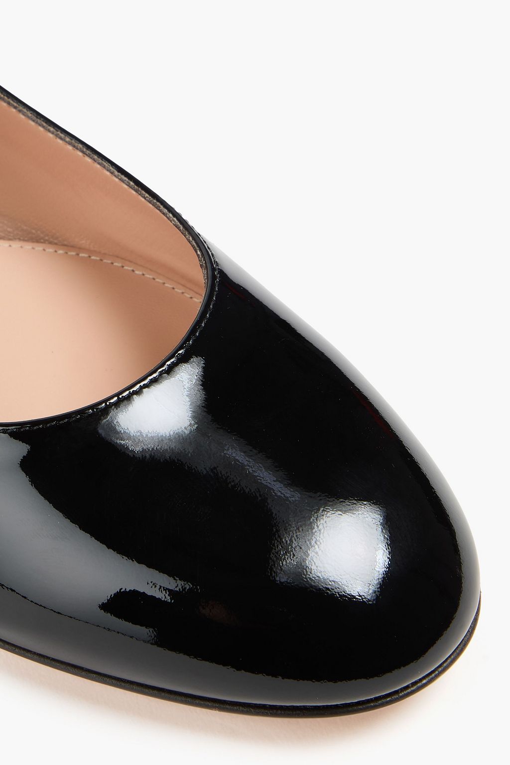 GIANVITO ROSSI Mary Ribbon patent-leather Mary Jane flats