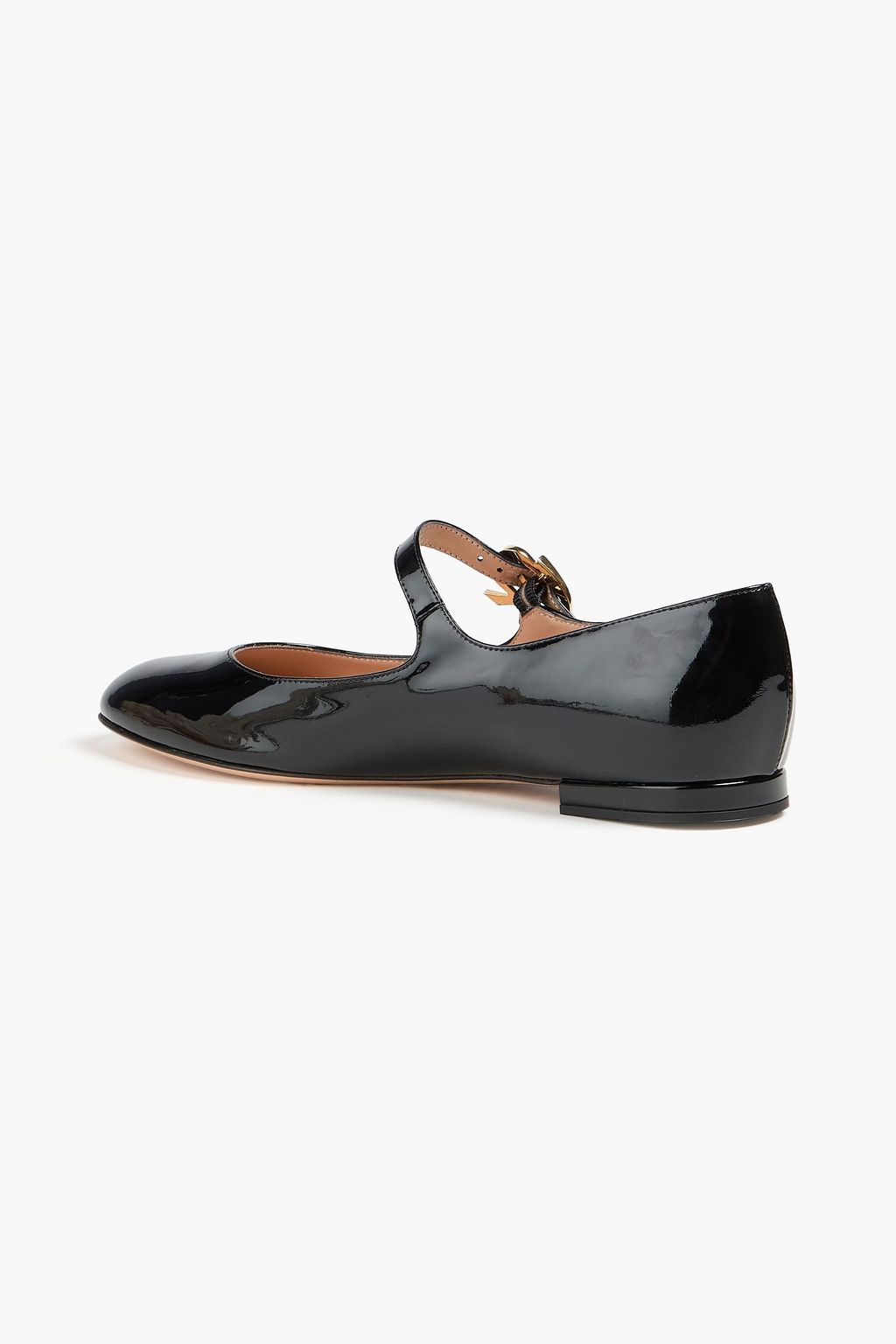 GIANVITO ROSSI Mary Ribbon patent-leather Mary Jane flats