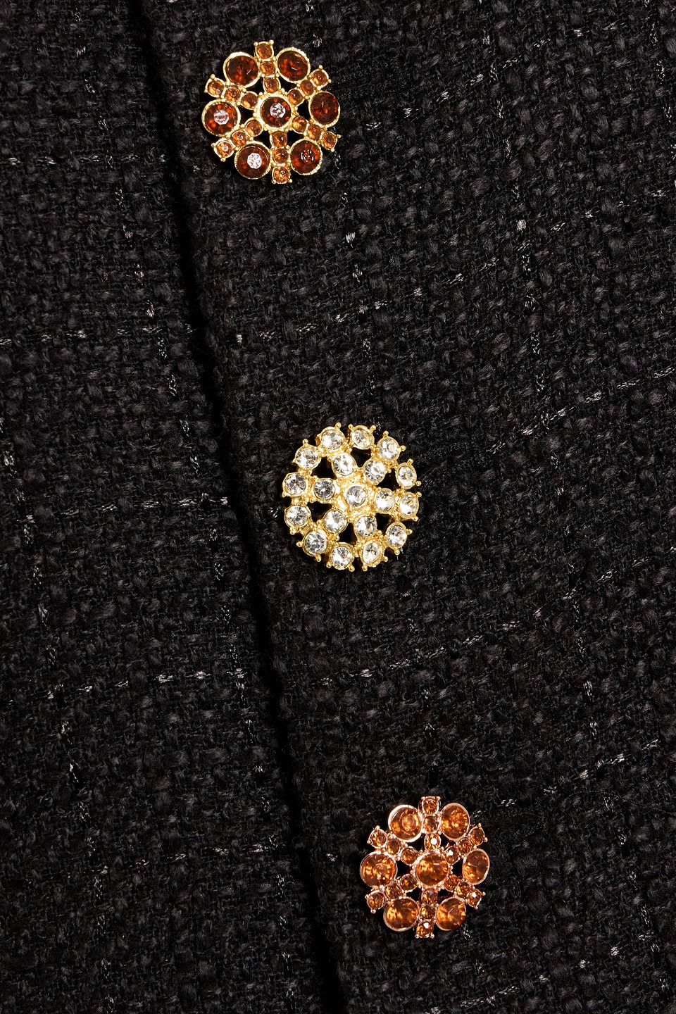 Derek Lam 10 Crosby Juliette Cropped Metallic Tweed Jacket In Black