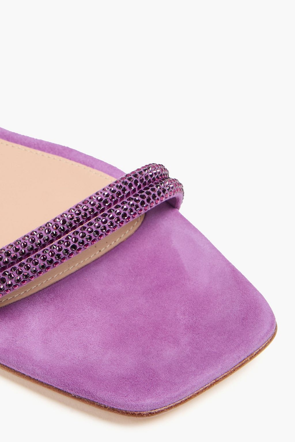 GIANVITO ROSSI Crystal-embellished suede sandals