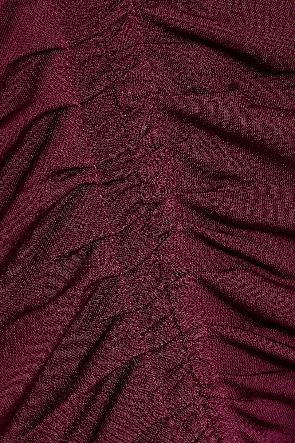 Derek Lam 10 Crosby Isabella Ruched Stretch-jersey Midi Dress In Burgundy