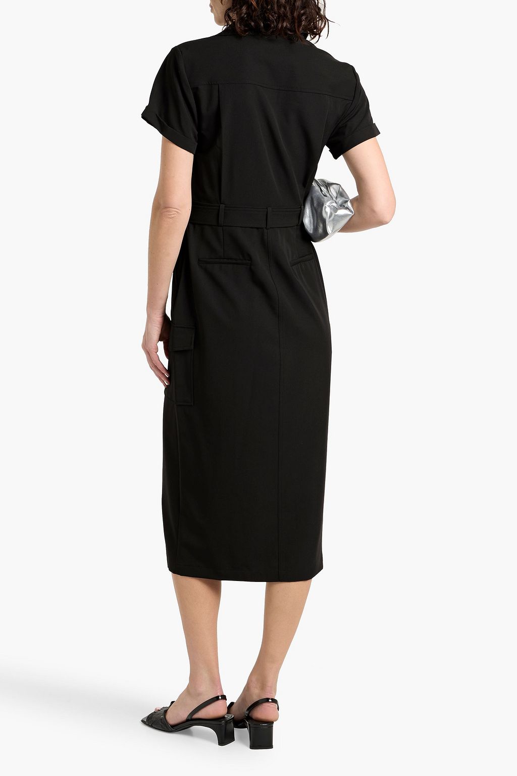 DEREK LAM 10 CROSBY Lucy wrap-effect crepe midi shirt dress